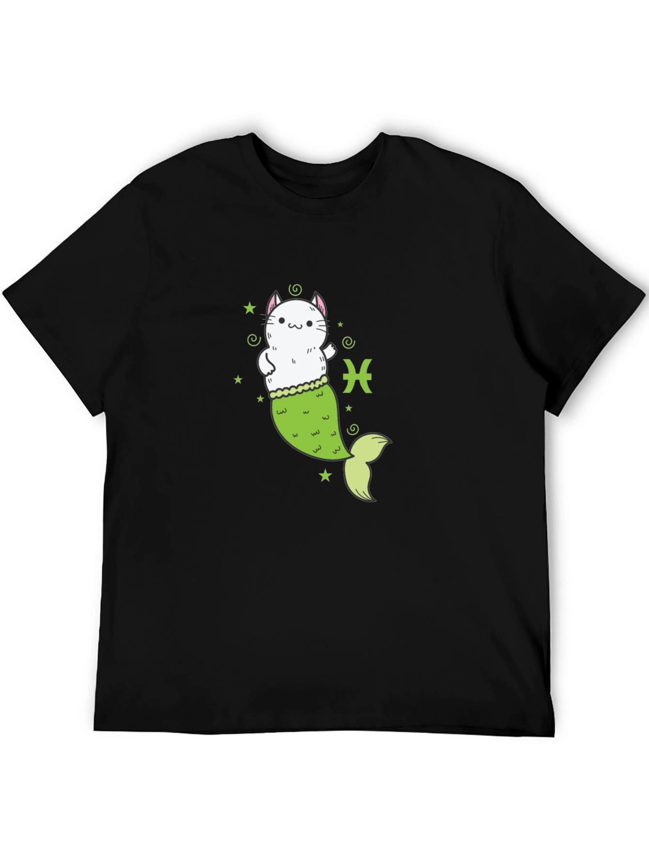 Pisces Cat Mermaid T-Shirt - Zodiac Tee