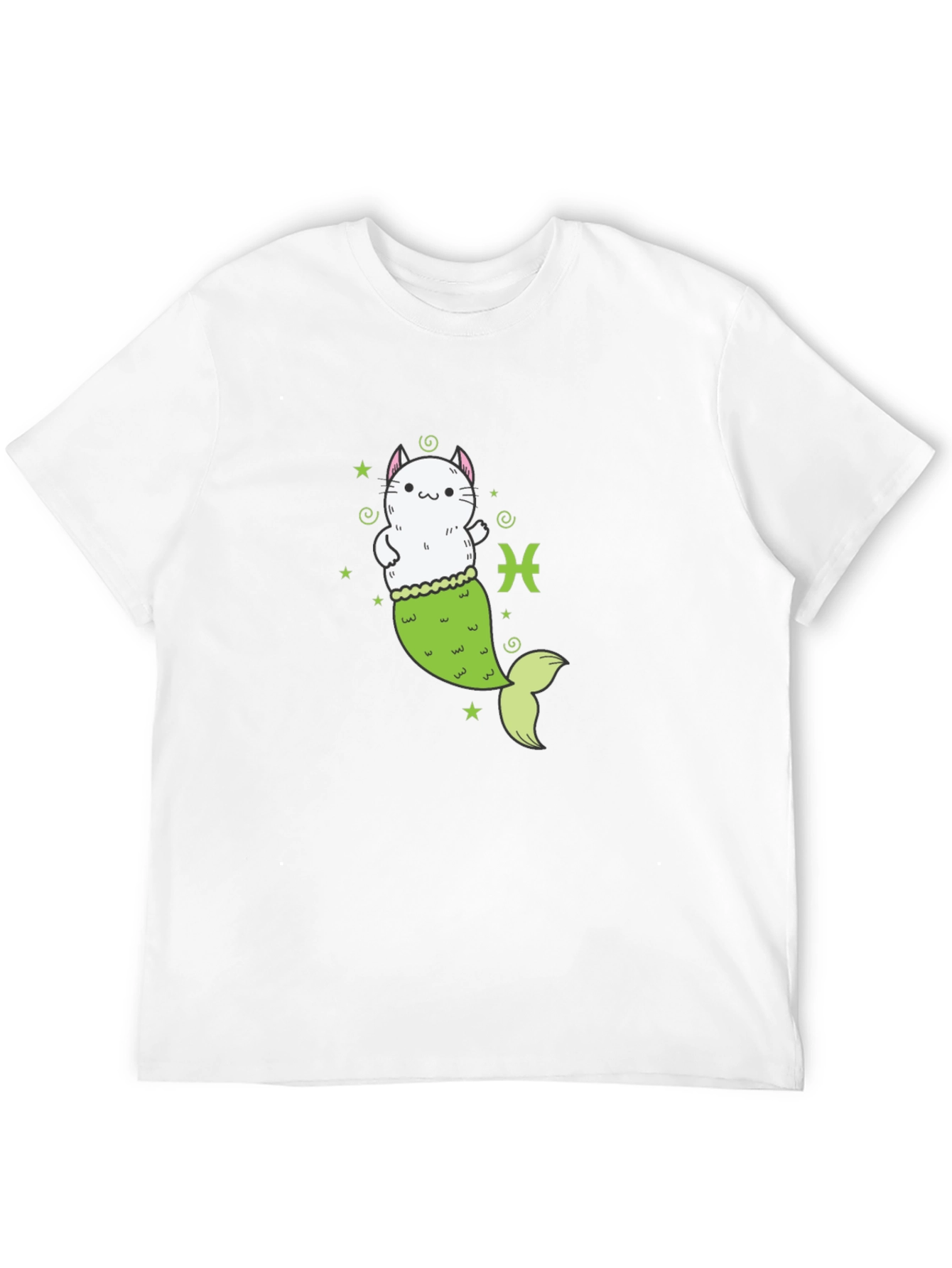 Pisces Cat Mermaid T-Shirt - Zodiac Tee