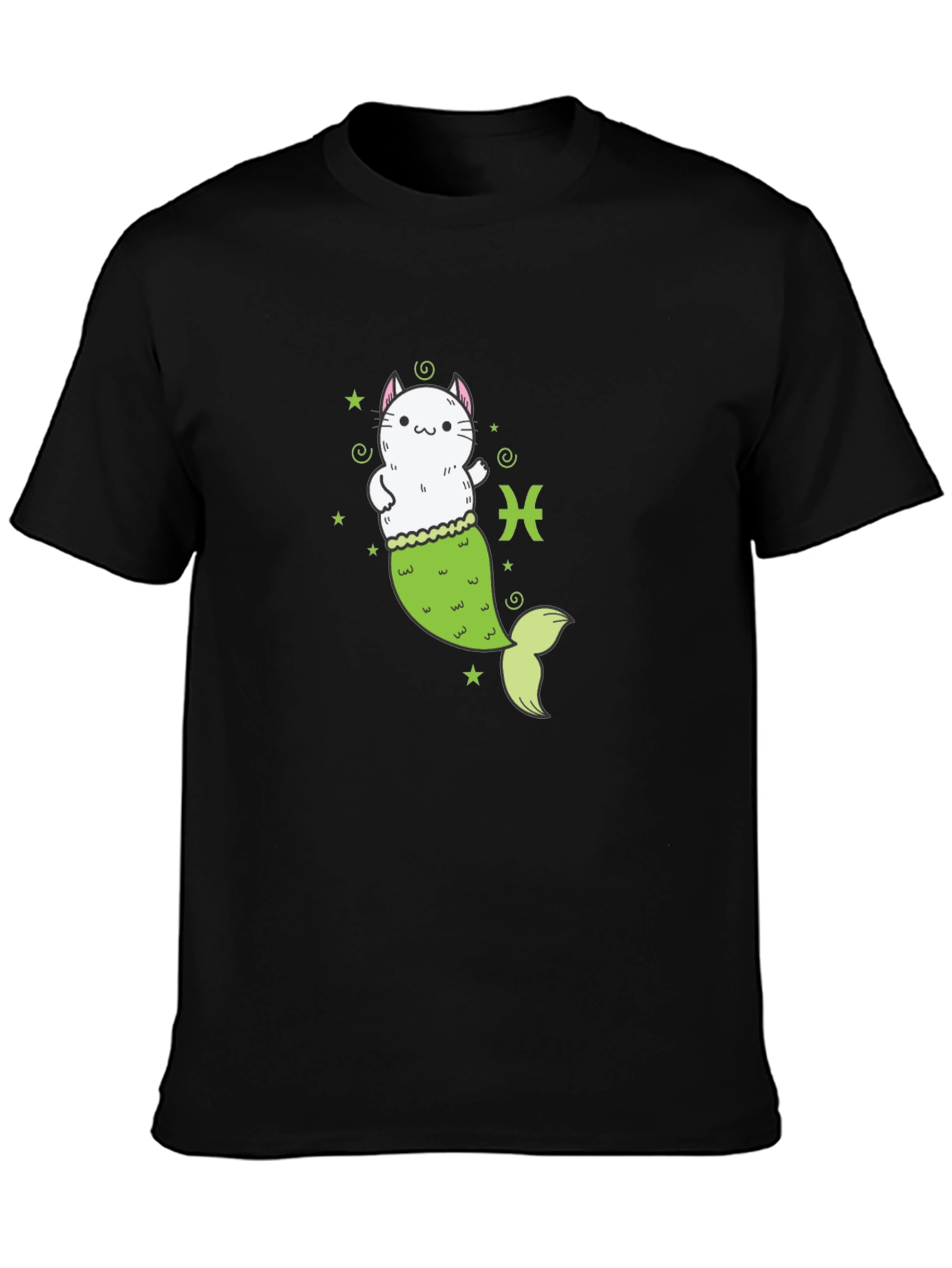 Pisces Cat Mermaid T-Shirt - Zodiac Tee