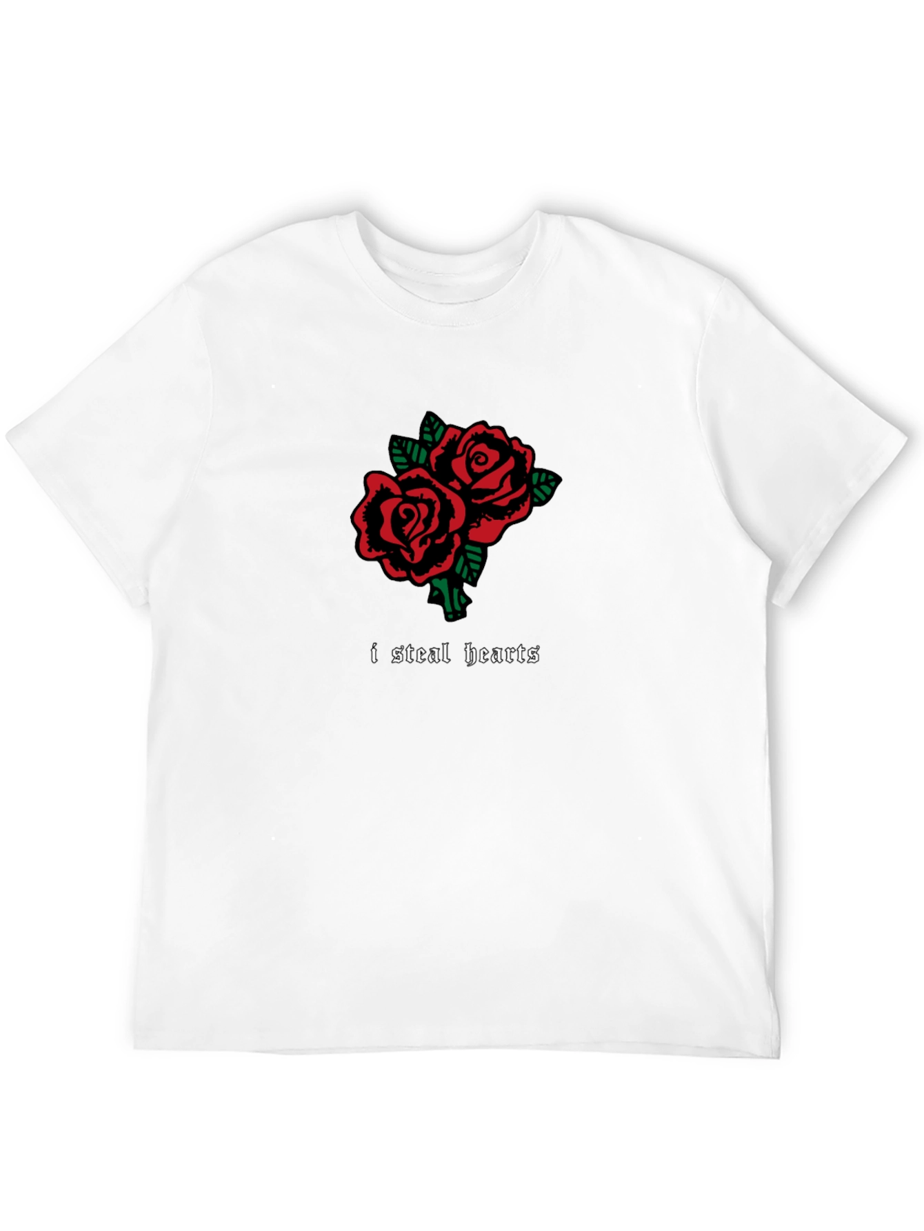 I Steal Hearts Rose T-Shirt - Romantic Graphic Tee