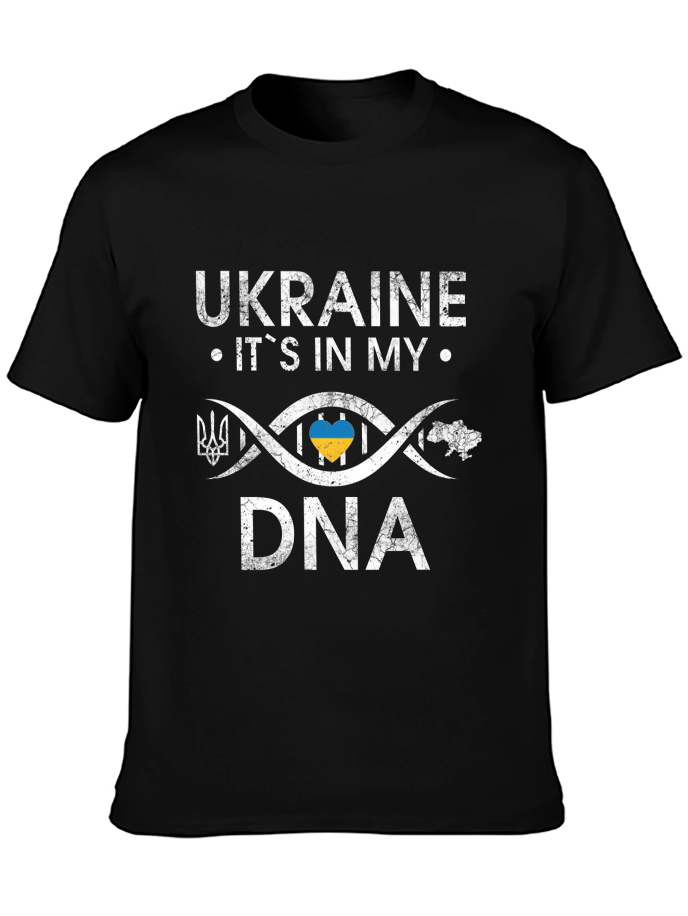 Ukraine Pride DNA T-Shirt - Black