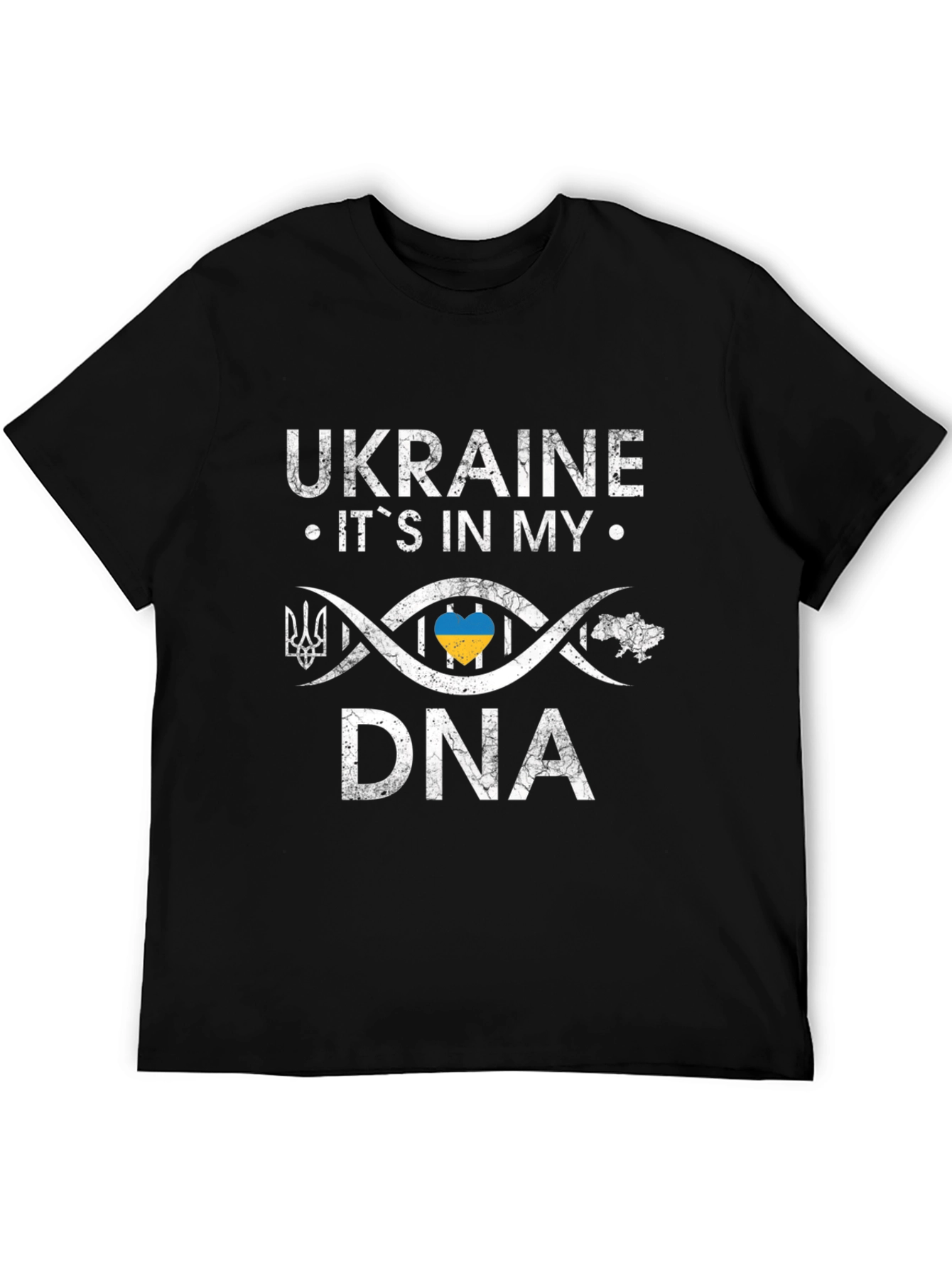 Ukraine Pride DNA T-Shirt - Black