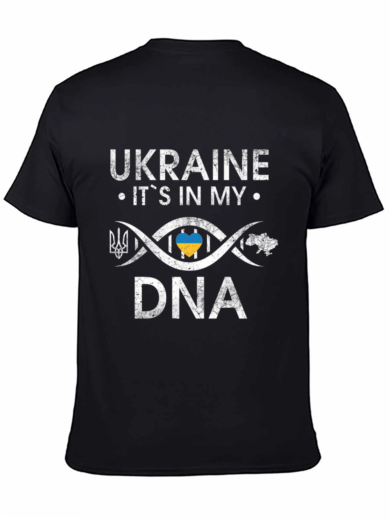 Ukraine Pride DNA T-Shirt - Black