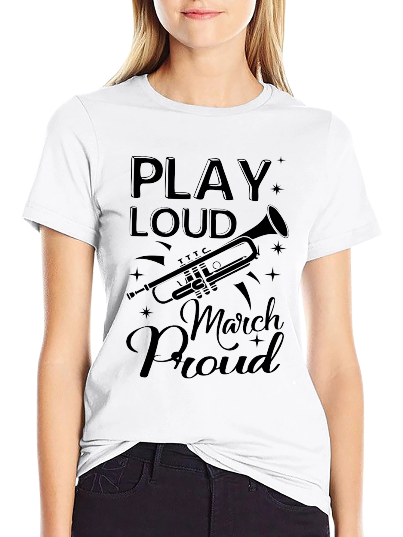 Play Loud March Proud Graphic T-Shirt