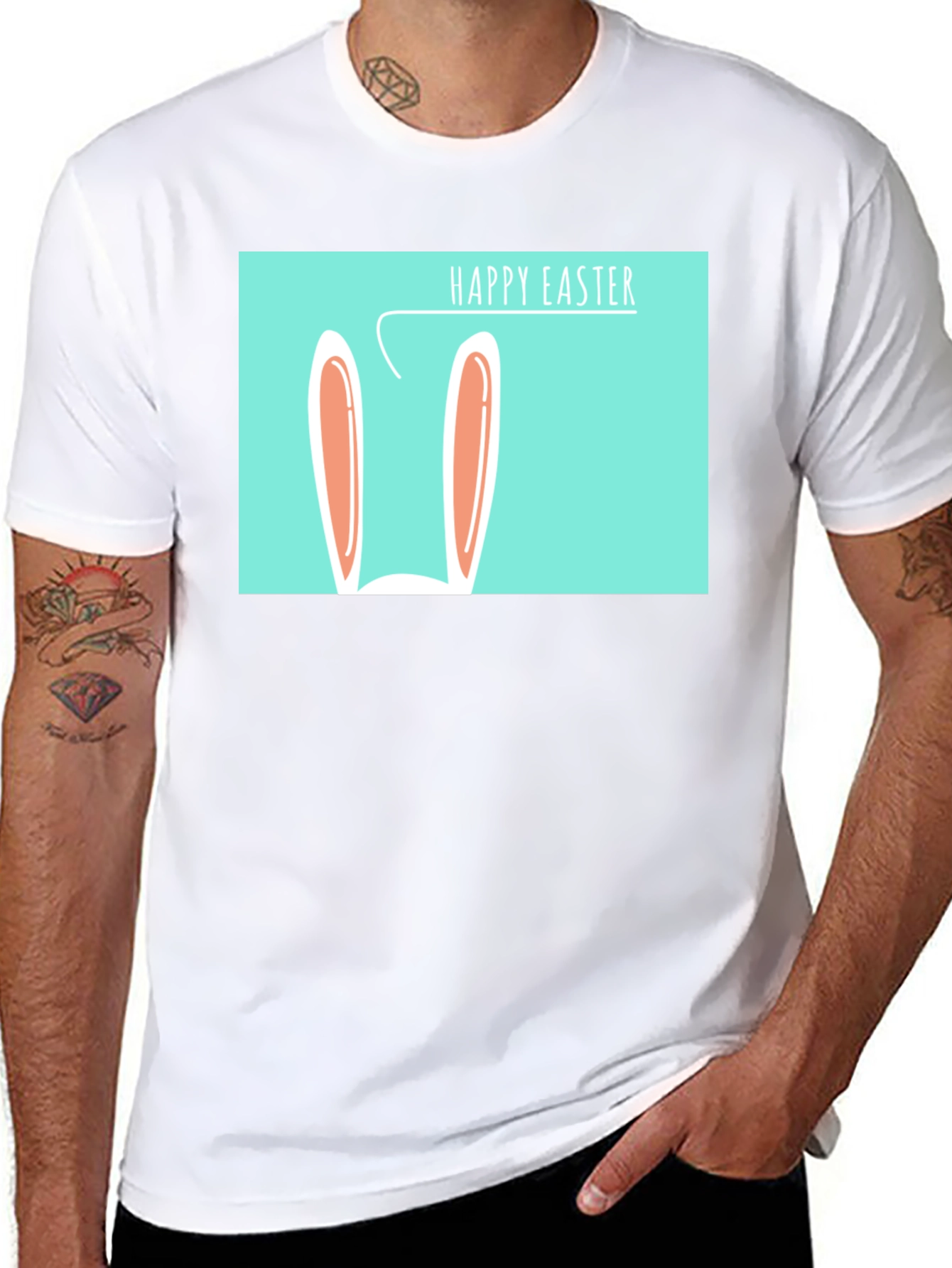 Happy Easter Bunny T-Shirt - Novelty Holiday Tee