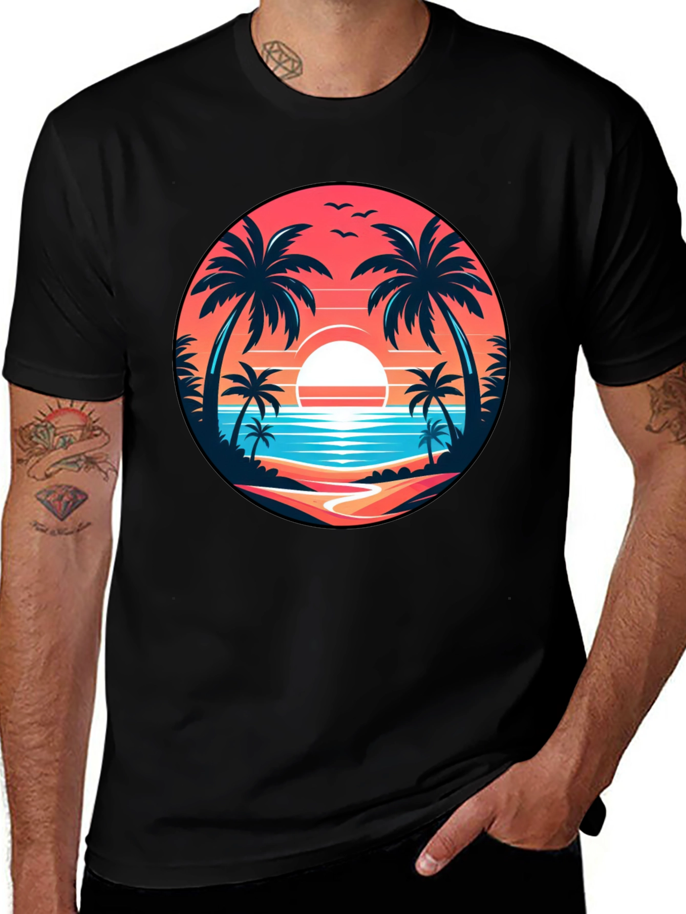 Tropical Paradise Graphic T-Shirt