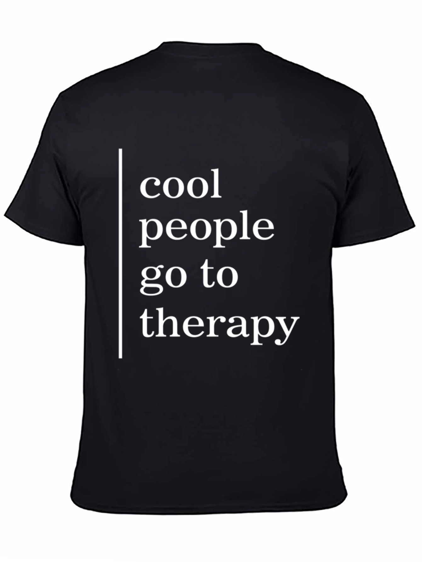Cool People Go To Therapy Black T-Shirt