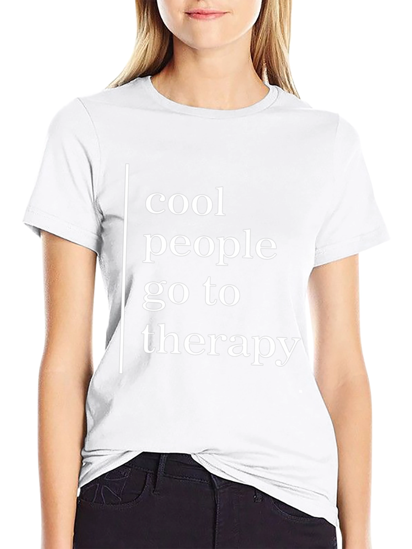 Cool People Go To Therapy Black T-Shirt