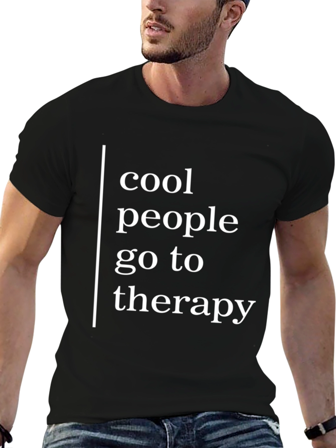 Cool People Go To Therapy Black T-Shirt