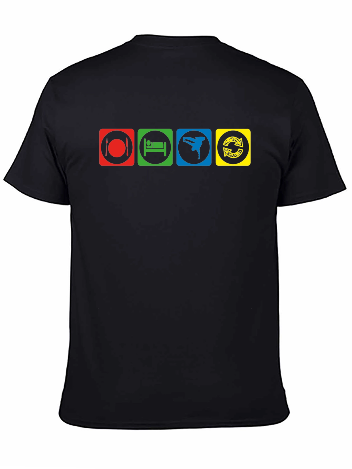 Eat Sleep Breakdance Repeat Black T-Shirt