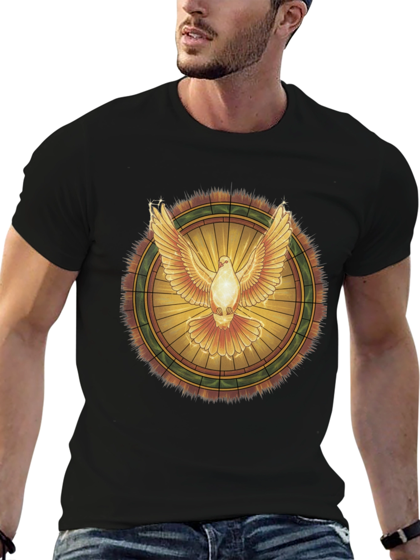 Dove Graphic T-Shirt - Spiritual Peace Bird Design