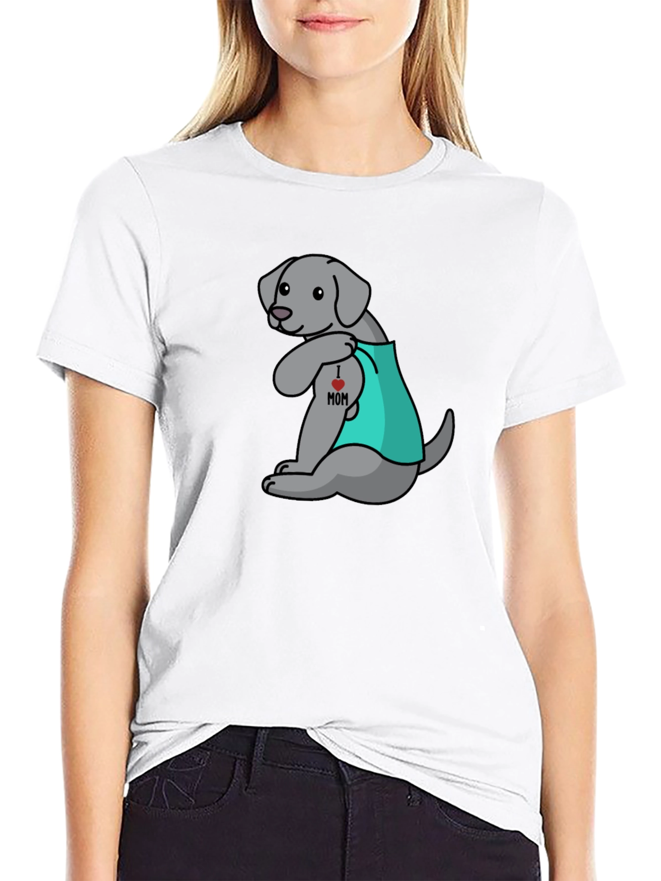 I Heart Mom Dog T-Shirt - Cute Canine Gift