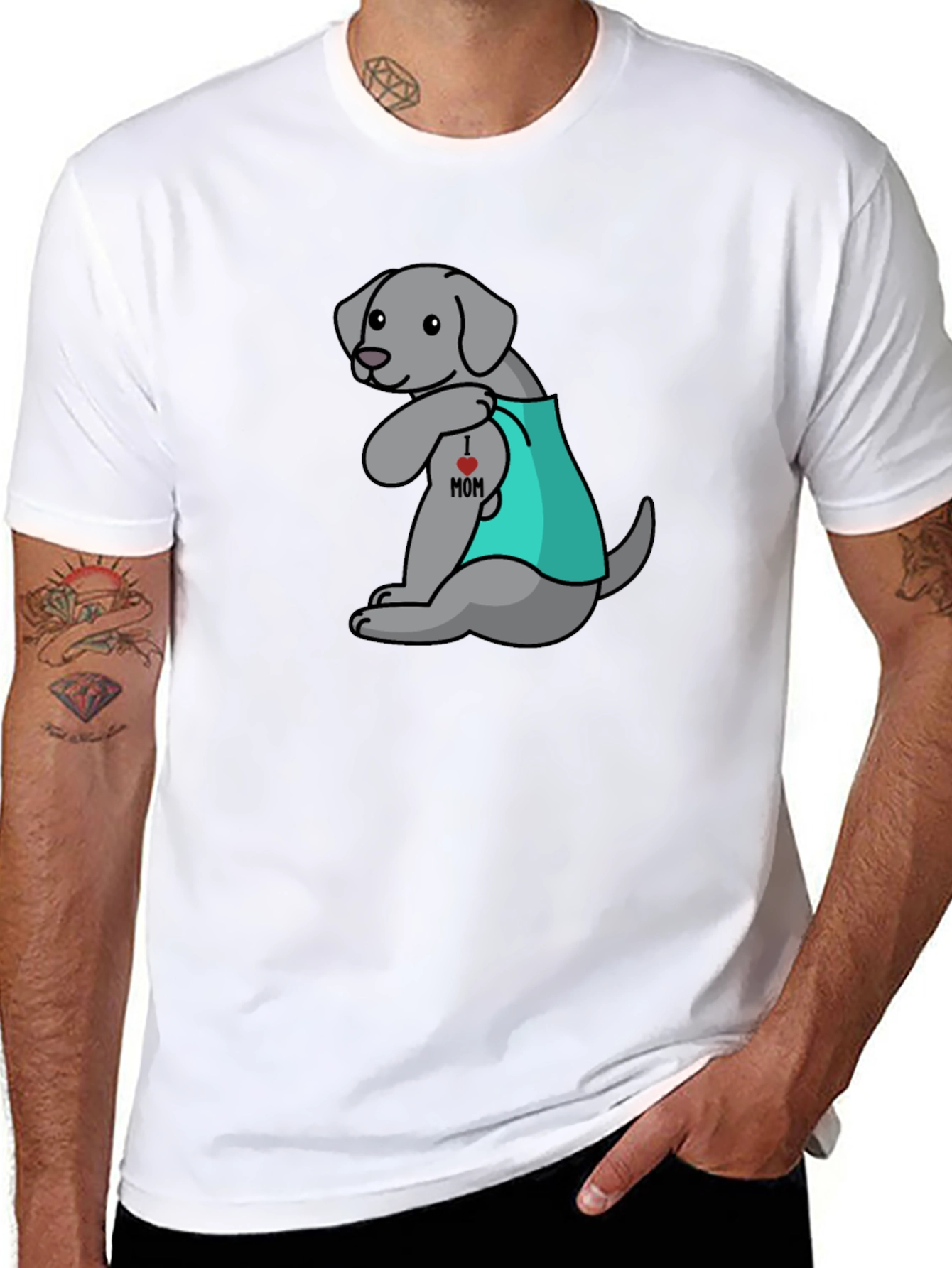 I Heart Mom Dog T-Shirt - Cute Canine Gift