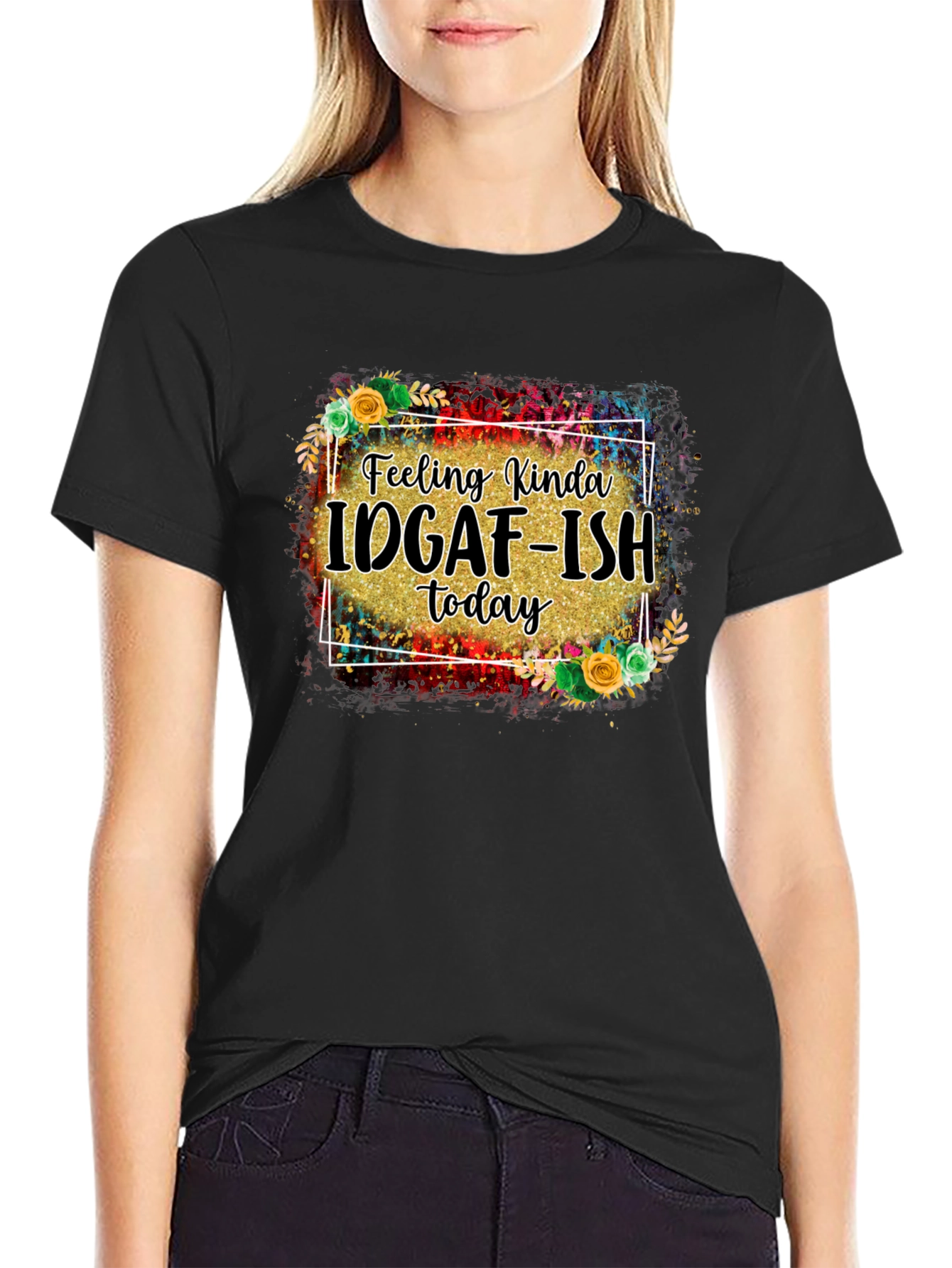 IDGAF-ISH Graphic Tee - Black