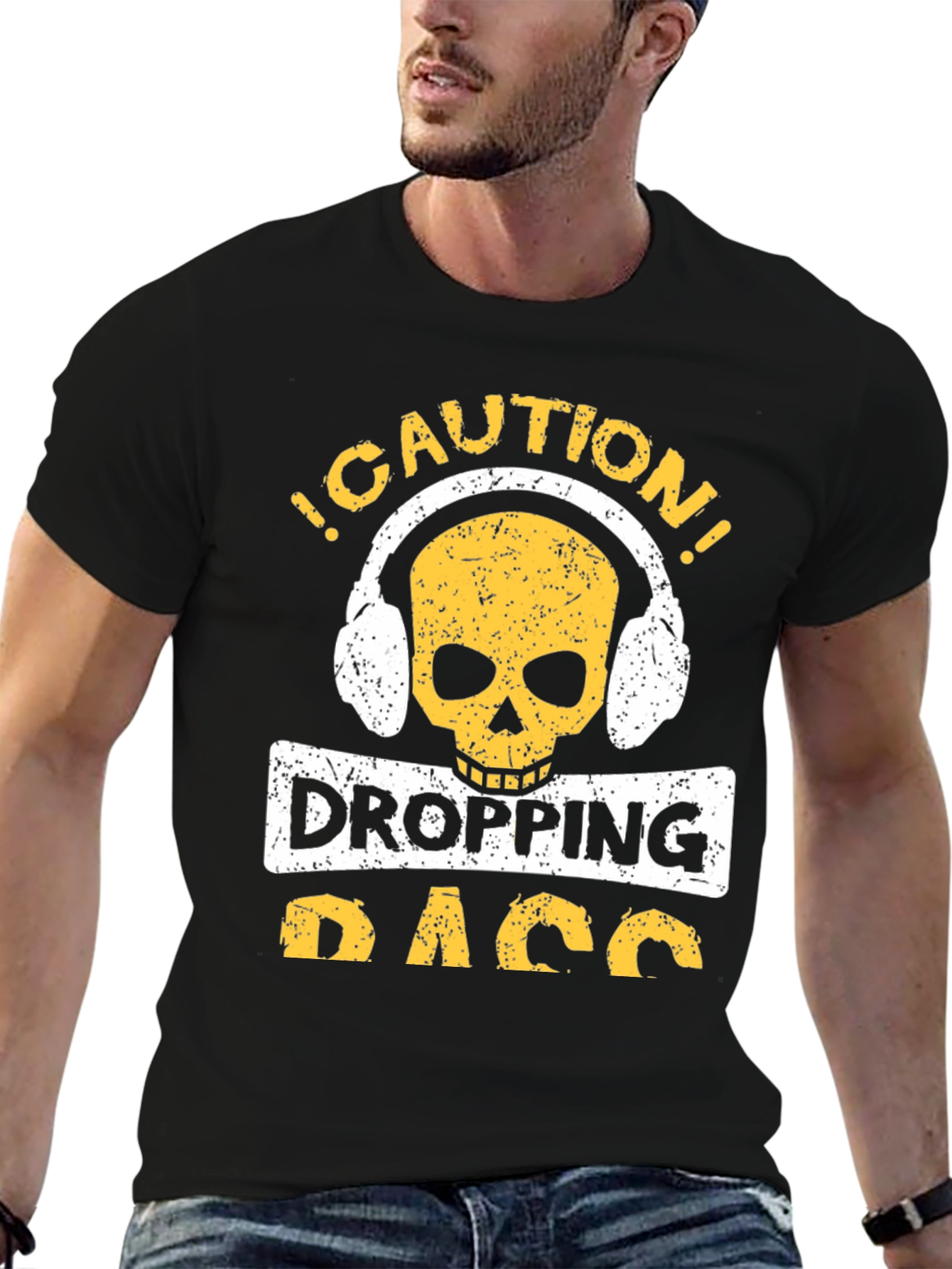 Caution Dropping Bass Graphic T-Shirt