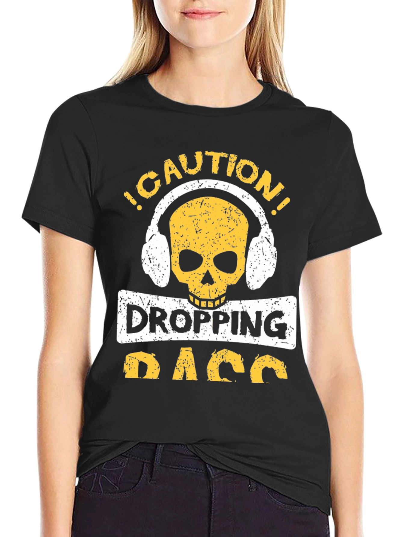 Caution Dropping Bass Graphic T-Shirt