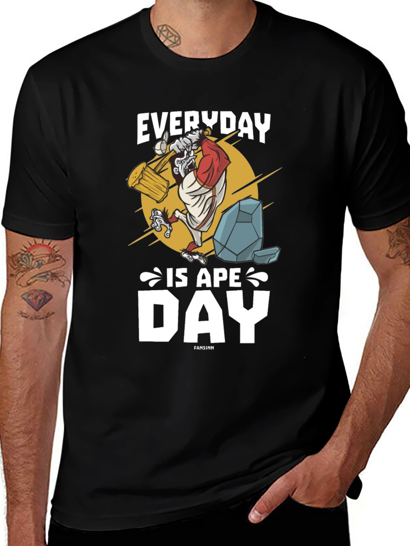 Everyday is Ape Day Black T-Shirt