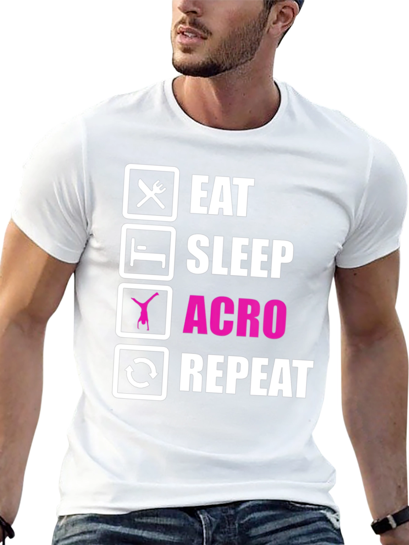 Eat Sleep Acro Repeat T-Shirt