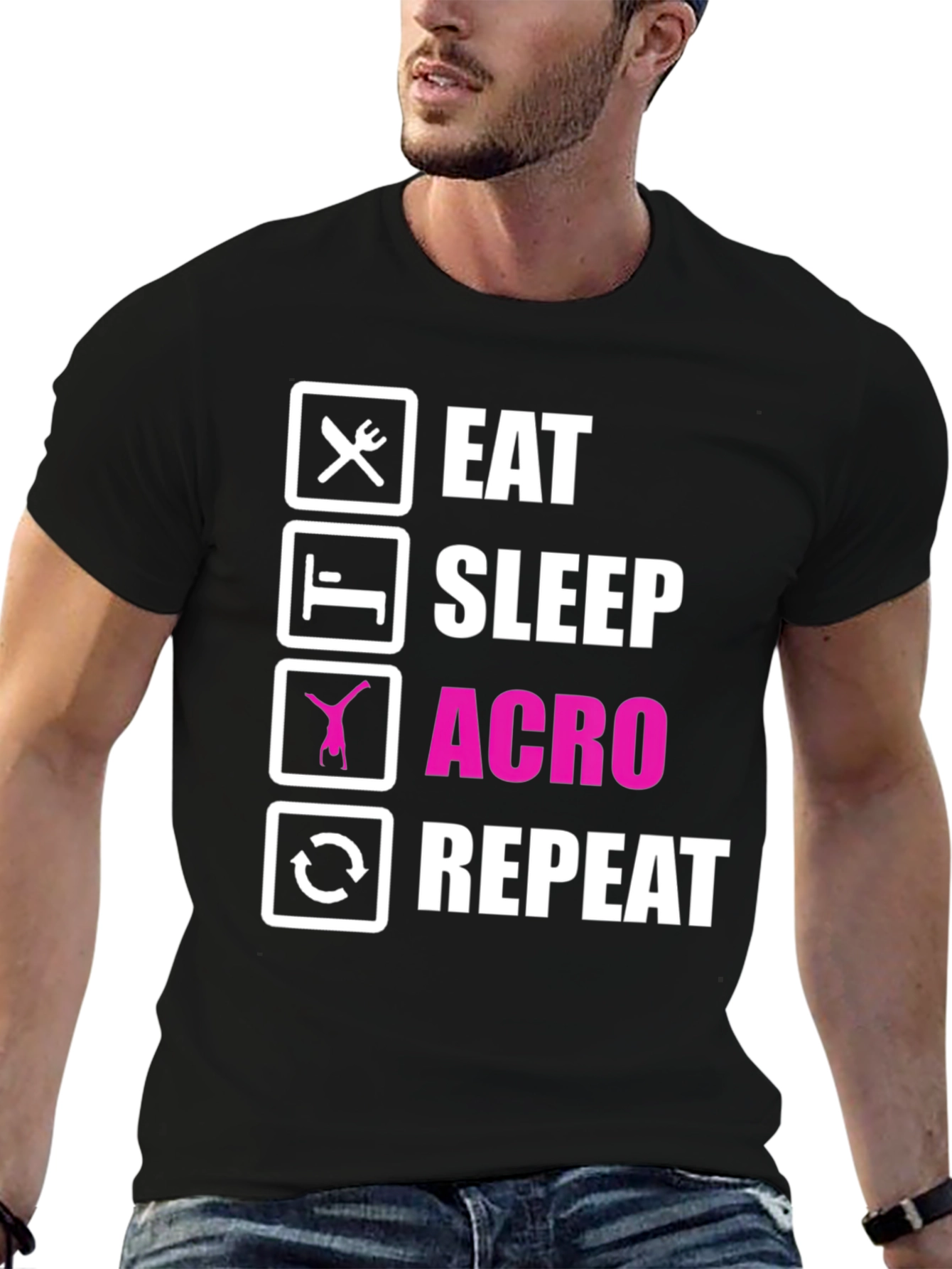 Eat Sleep Acro Repeat T-Shirt