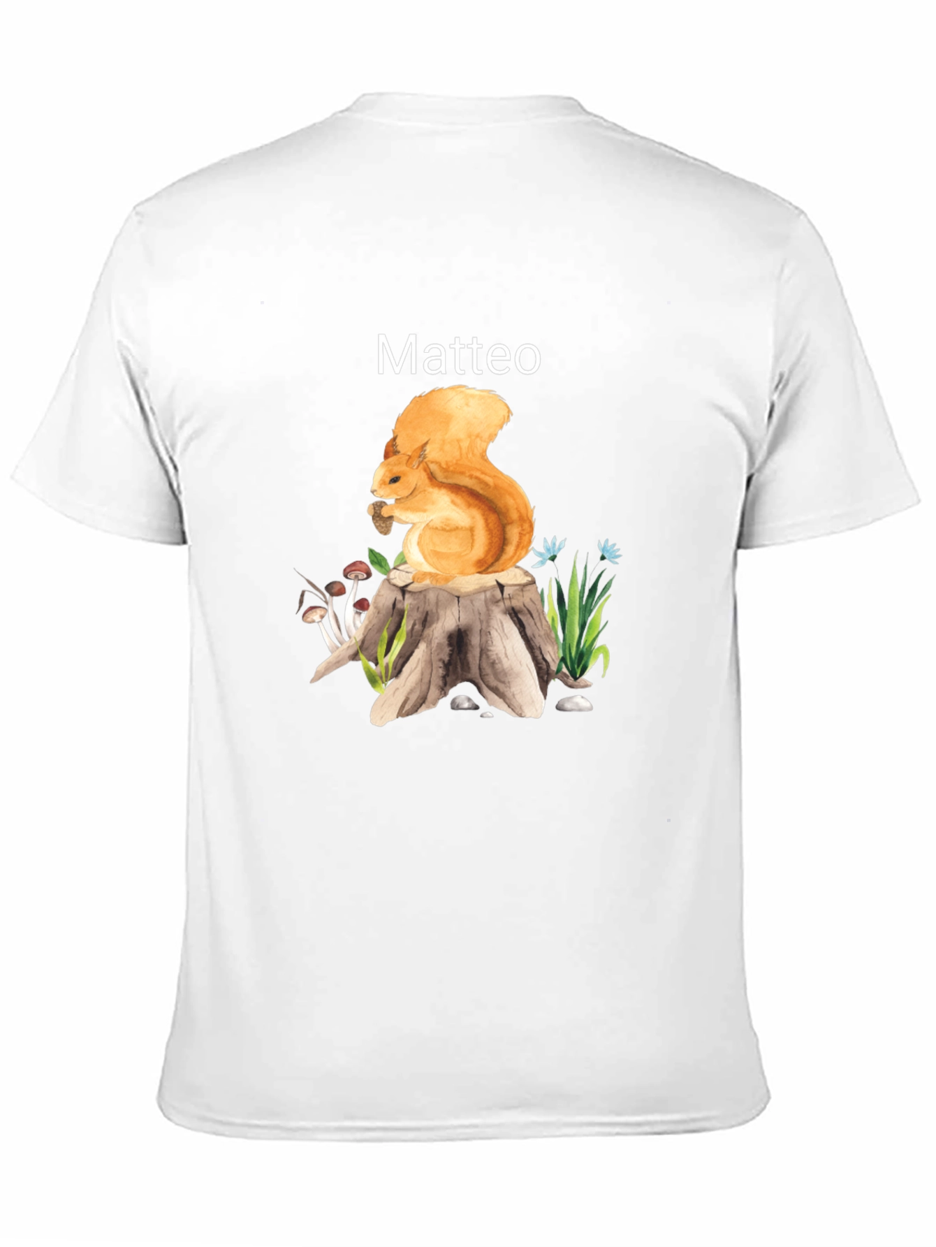 Matteo Squirrel Graphic T-Shirt - Nature Lover Tee