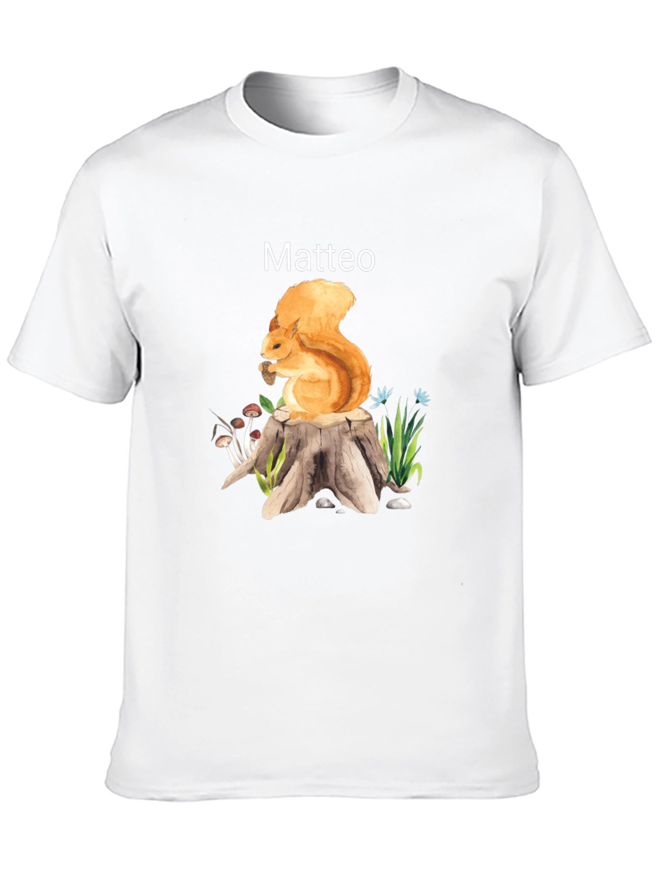 Matteo Squirrel Graphic T-Shirt - Nature Lover Tee
