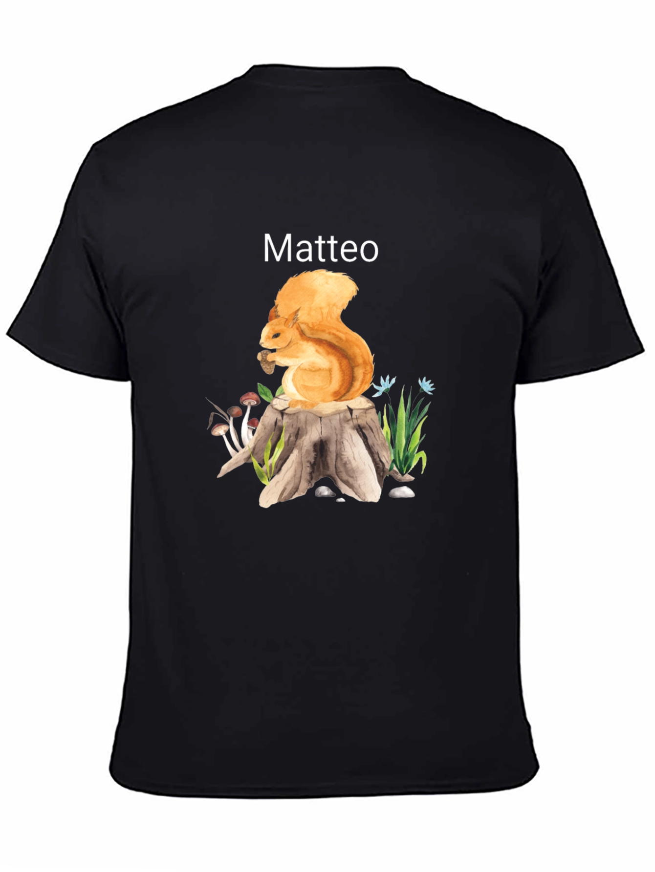 Matteo Squirrel Graphic T-Shirt - Nature Lover Tee