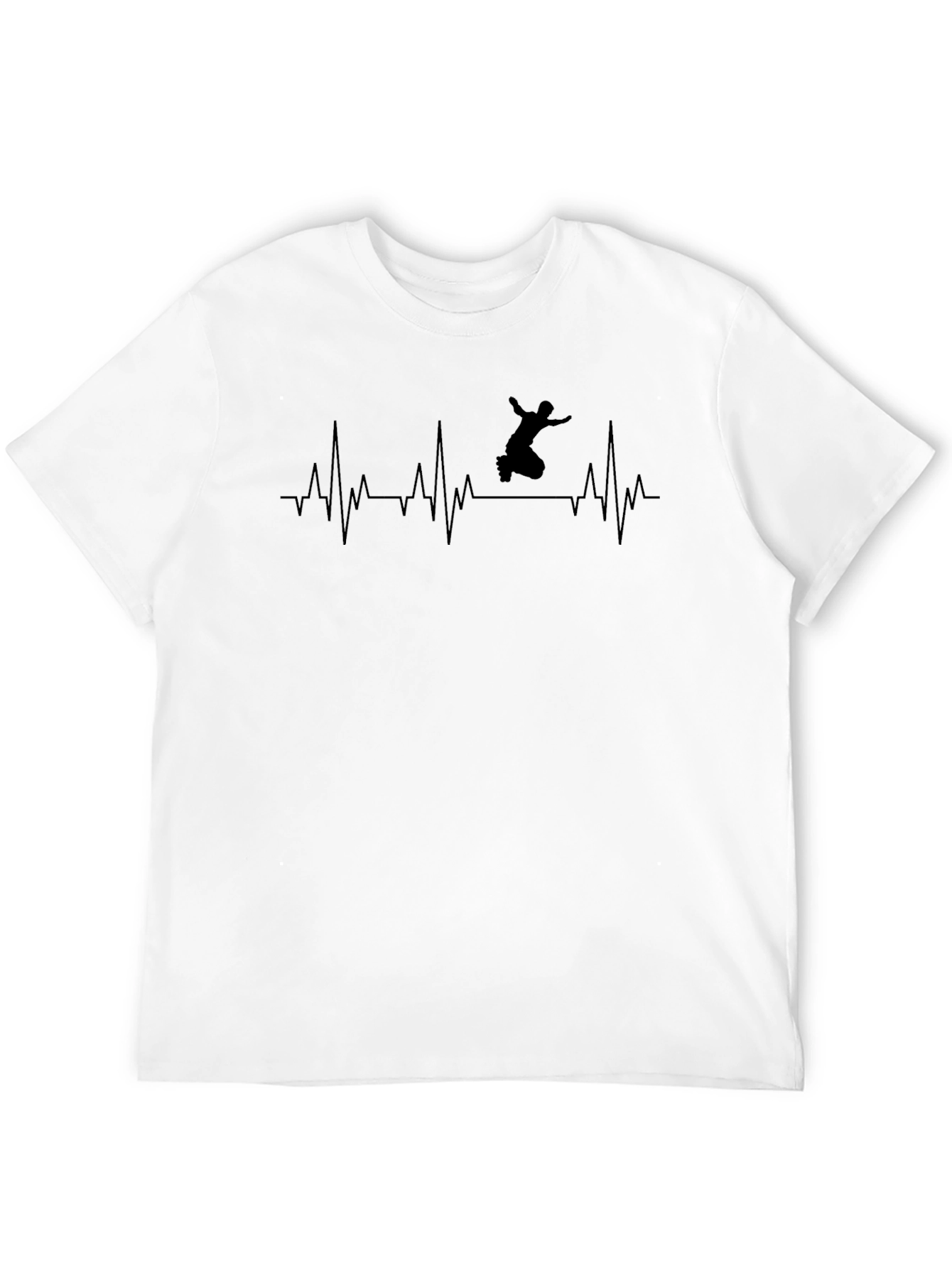 Parkour Heartbeat T-Shirt - Black Graphic Tee