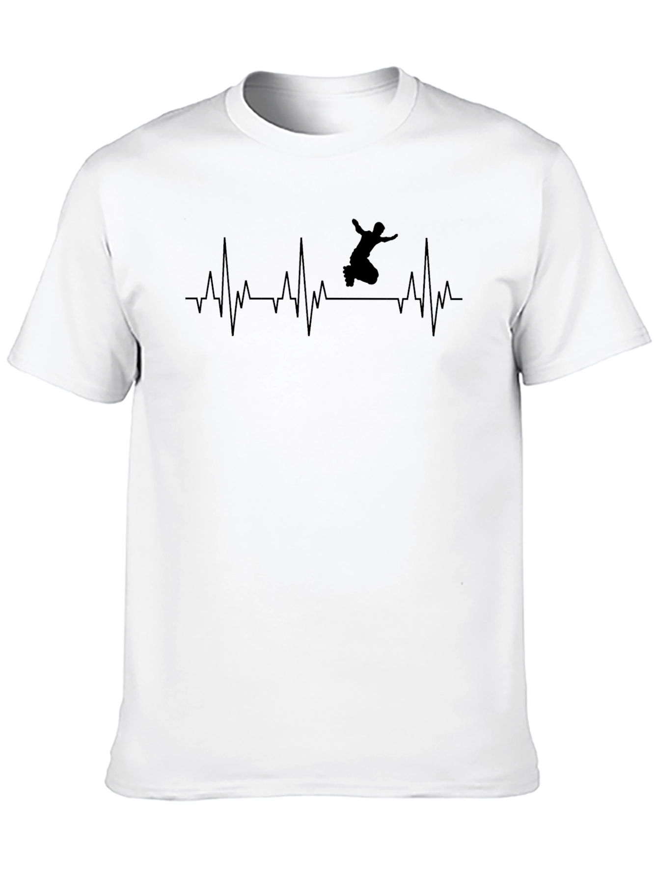 Parkour Heartbeat T-Shirt - Black Graphic Tee