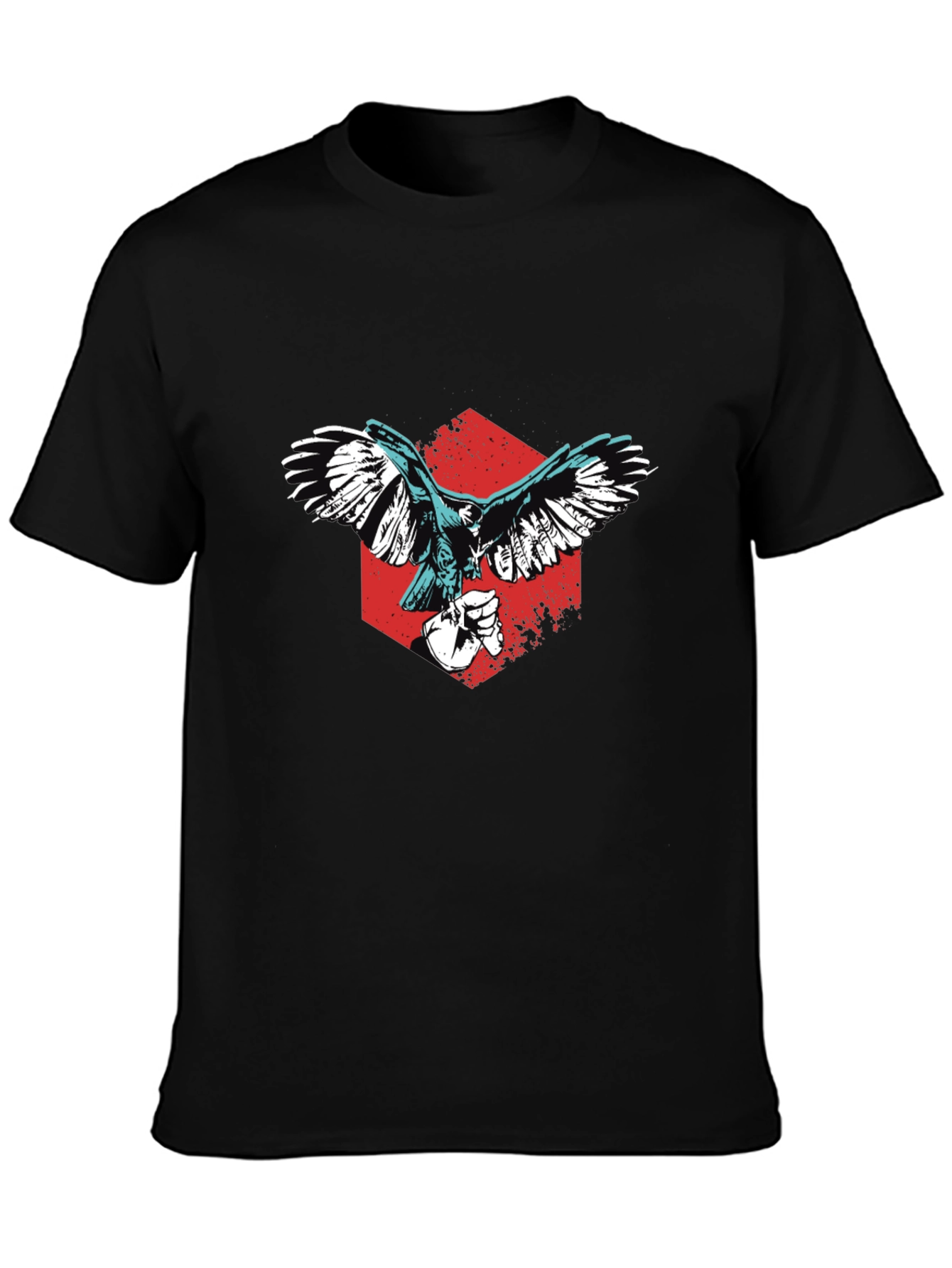 Raven & Skull Graphic Tee - Mens Black T-Shirt