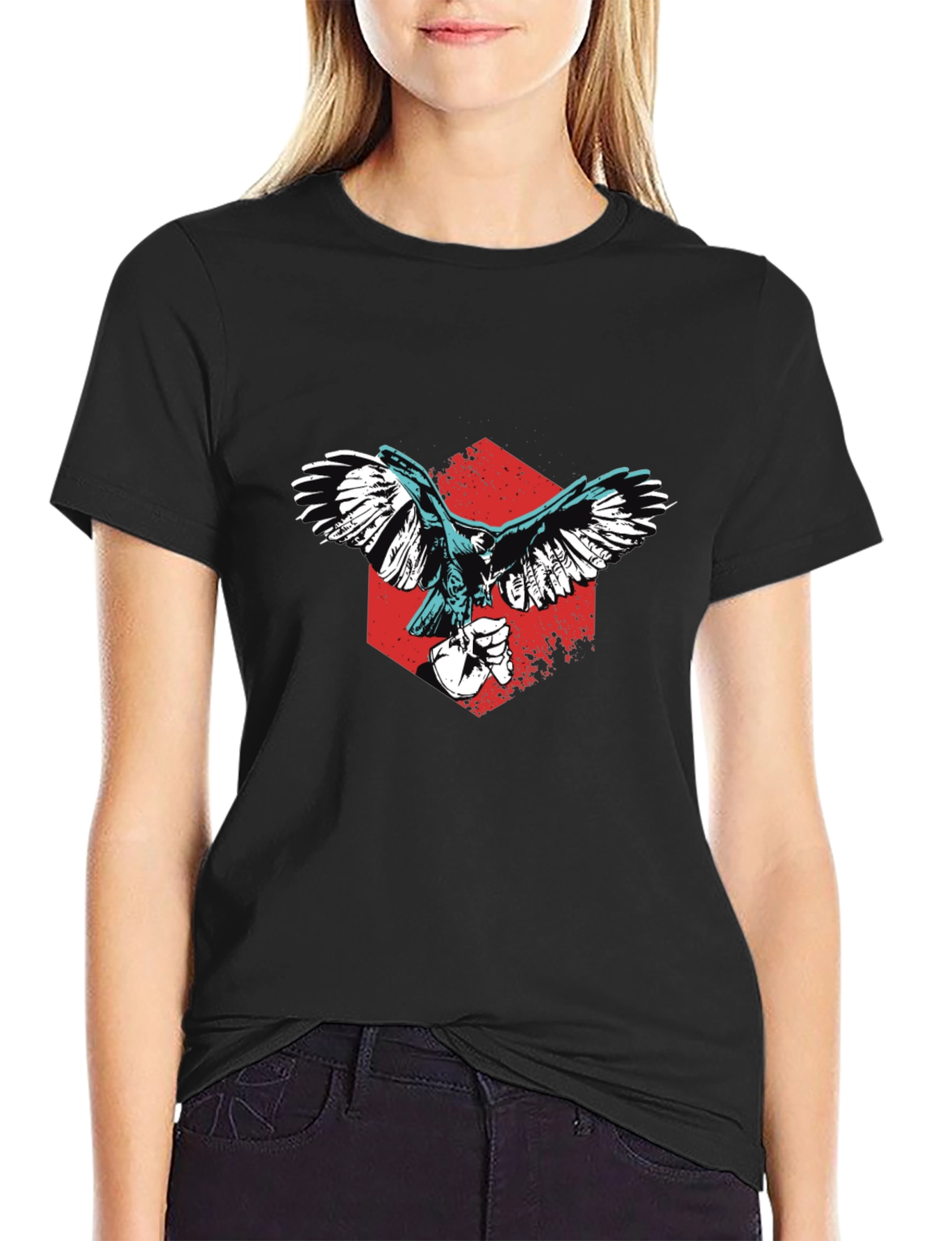 Raven & Skull Graphic Tee - Mens Black T-Shirt