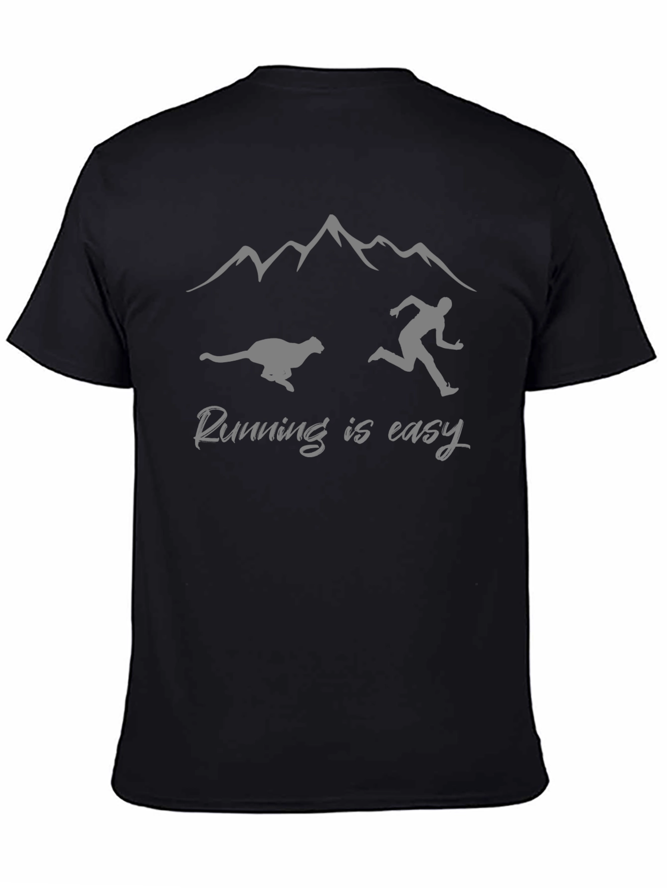 Running is Easy Black Graphic Tee