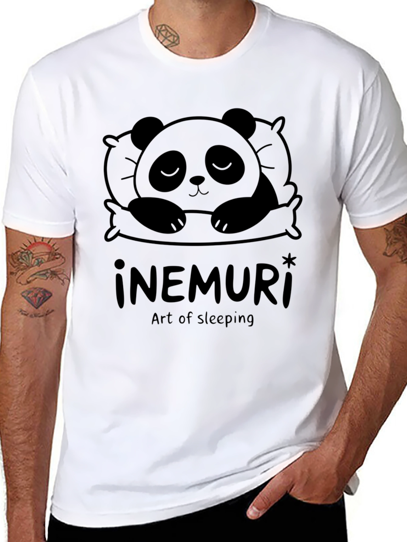 Inemuri Art of Sleeping Panda Graphic Tee