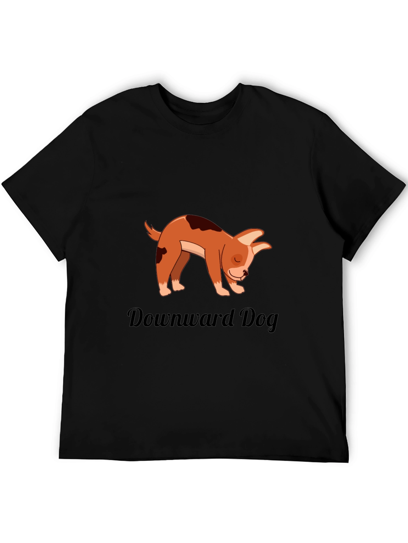 Downward Dog T-Shirt - Yoga Cartoon Puppy Graphic