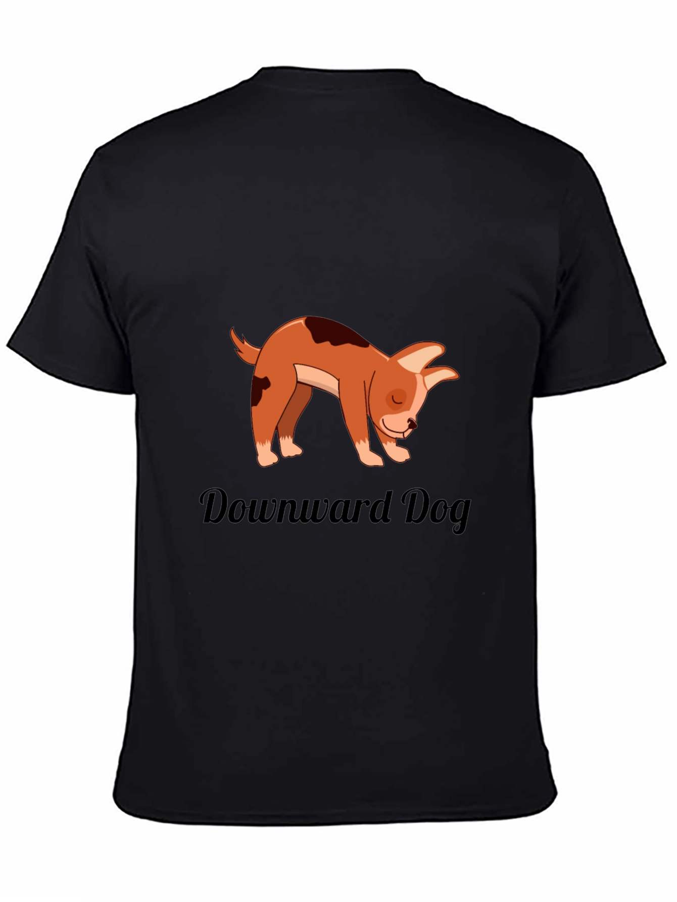 Downward Dog T-Shirt - Yoga Cartoon Puppy Graphic