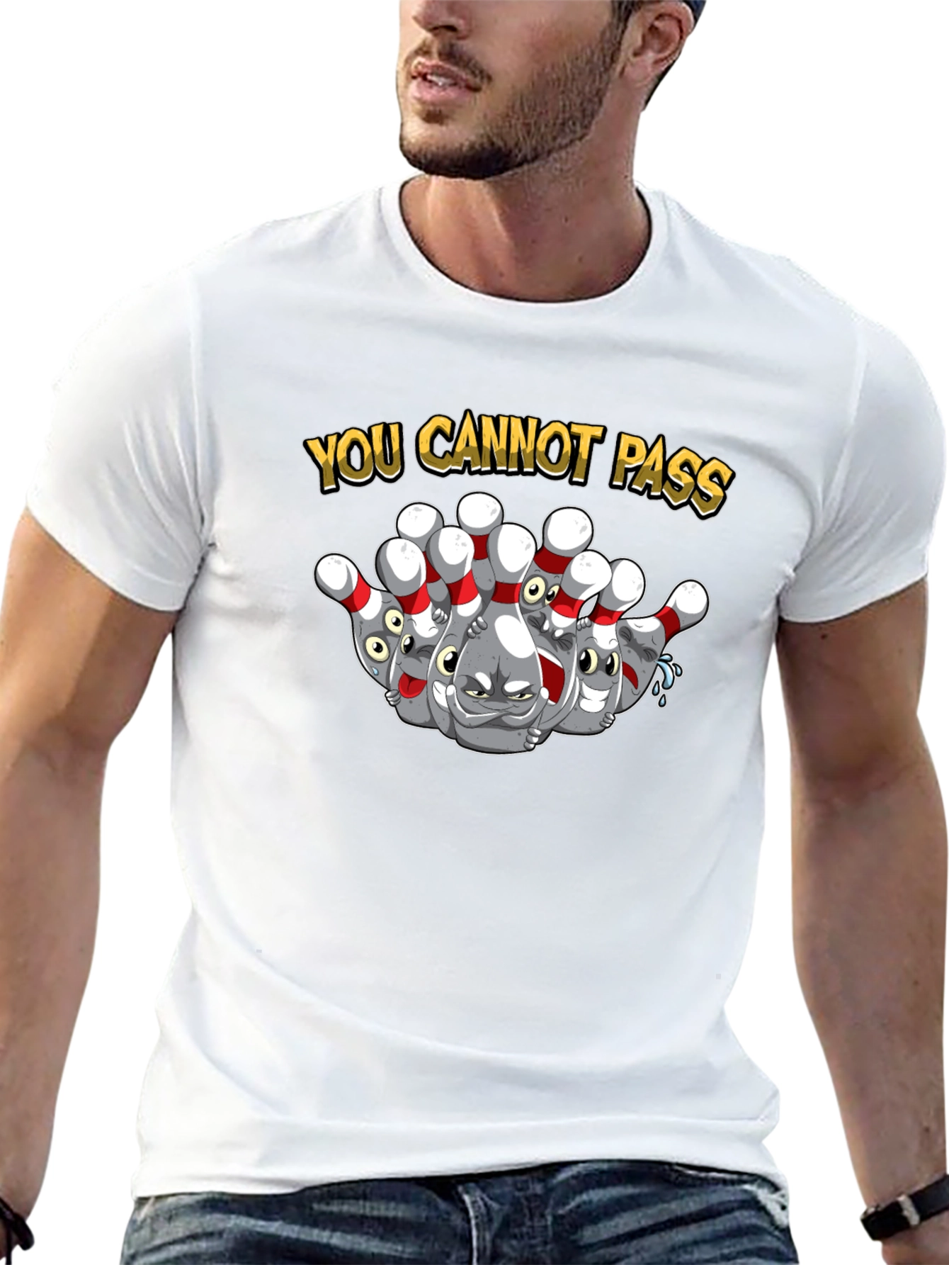 You Cannot Pass Bowling Pins Graphic T-Shirt