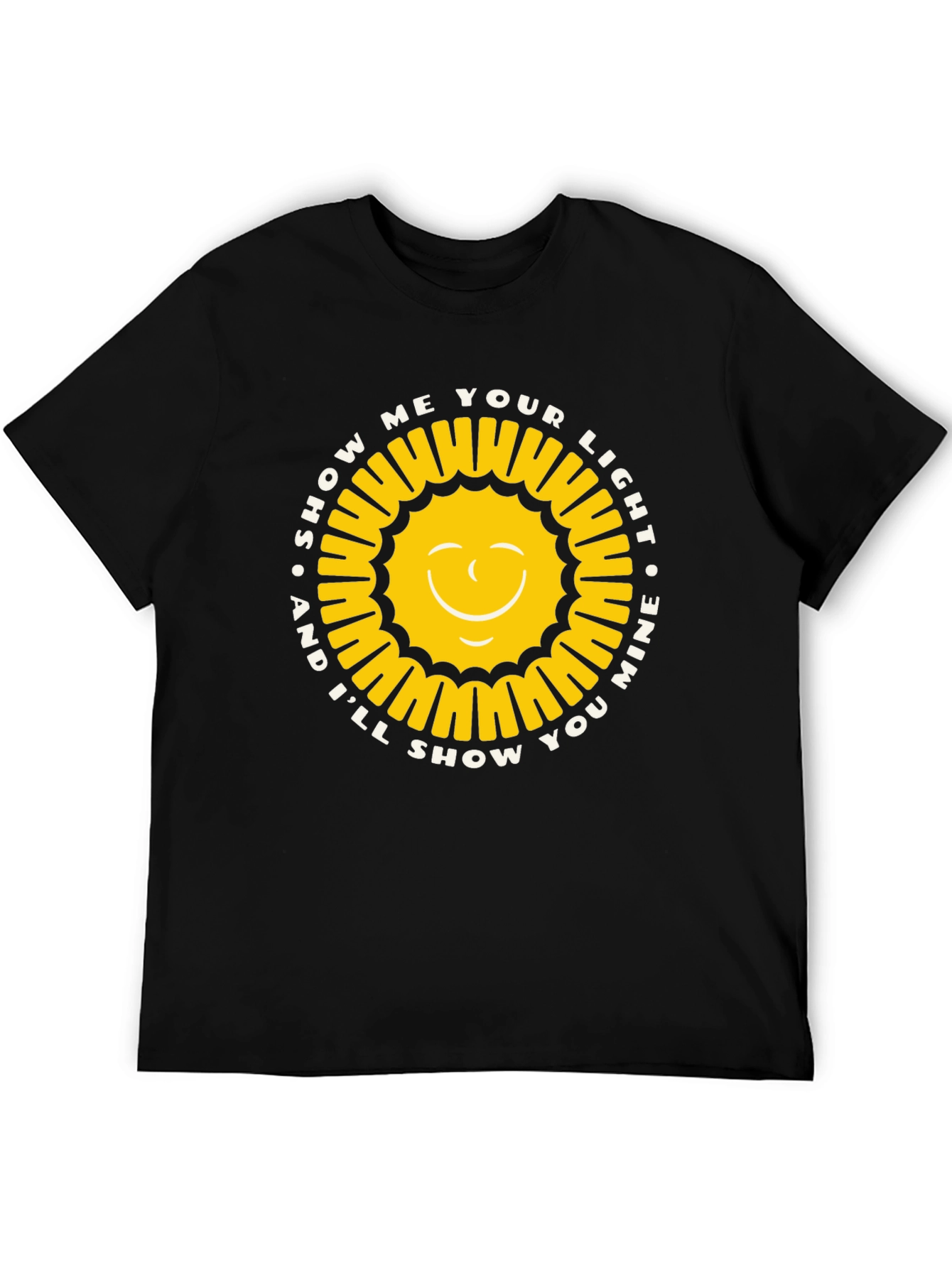 Show Me Your Light Graphic Tee - Black