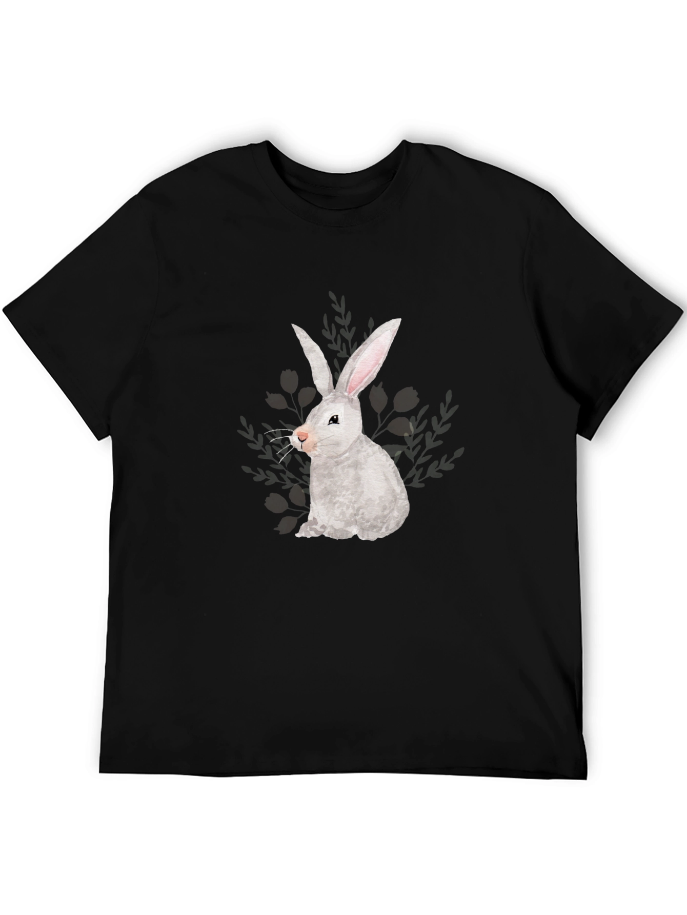 Bunny Graphic Tee - Soft Black T-Shirt