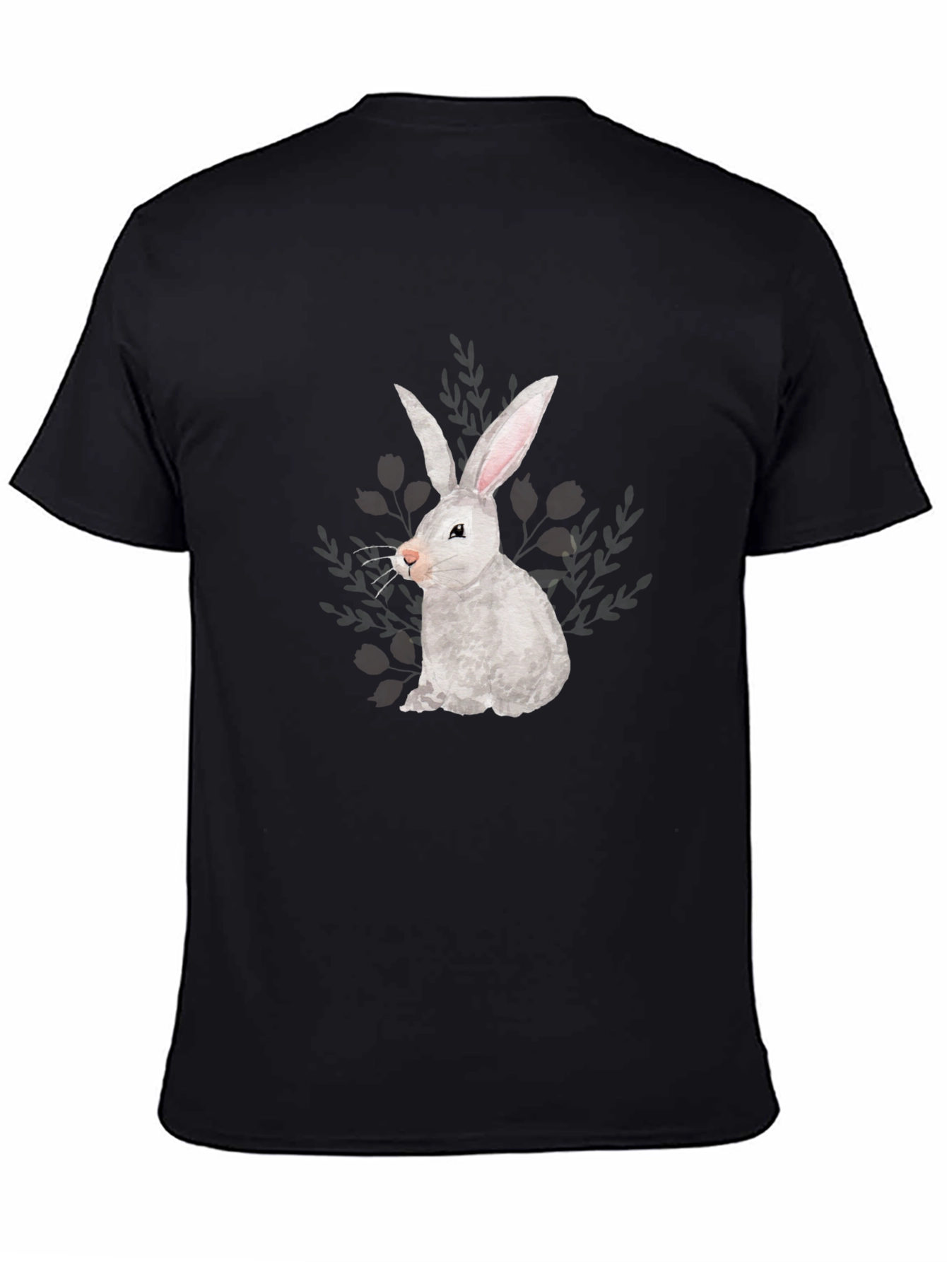 Bunny Graphic Tee - Soft Black T-Shirt