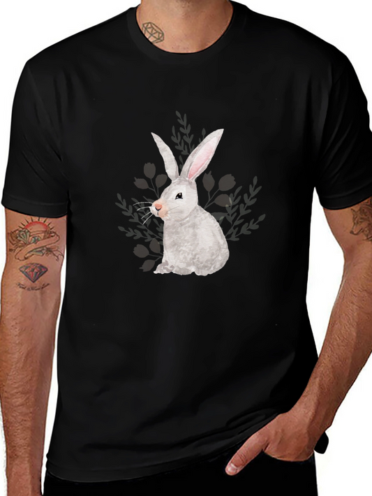 Bunny Graphic Tee - Soft Black T-Shirt