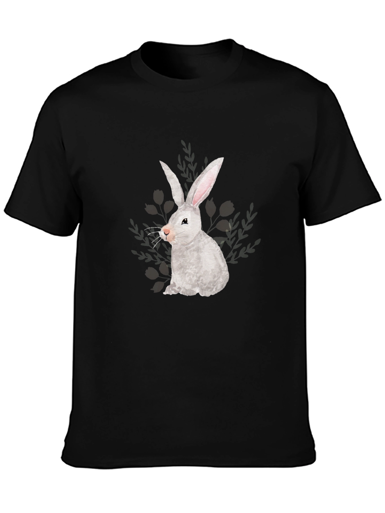 Bunny Graphic Tee - Soft Black T-Shirt