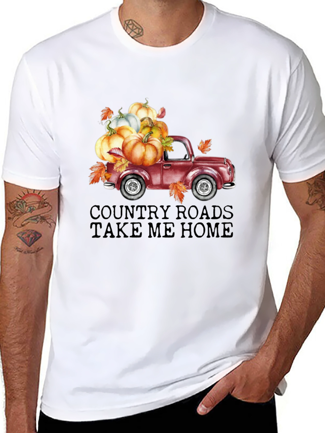 Country Roads Pumpkin Truck T-Shirt