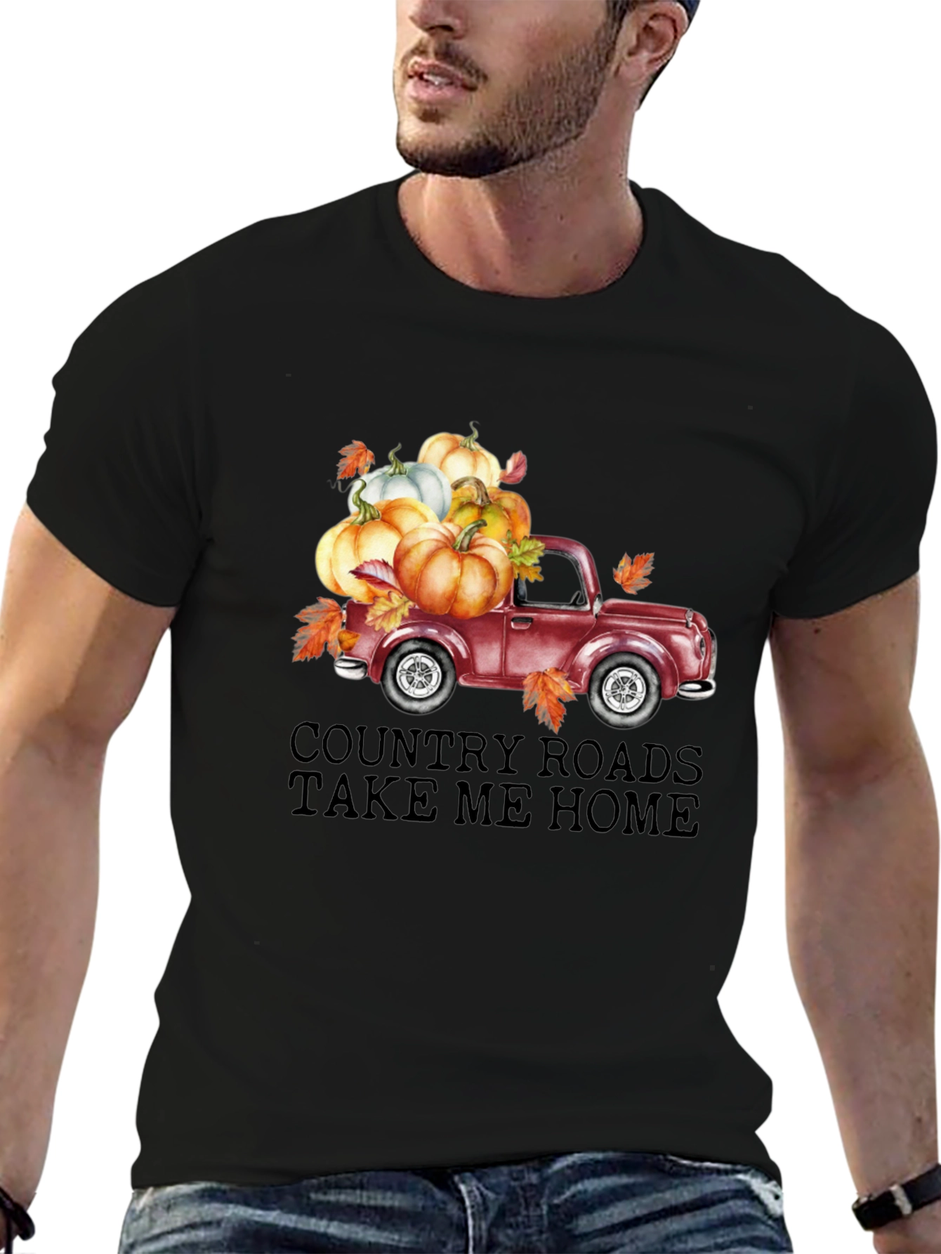 Country Roads Pumpkin Truck T-Shirt