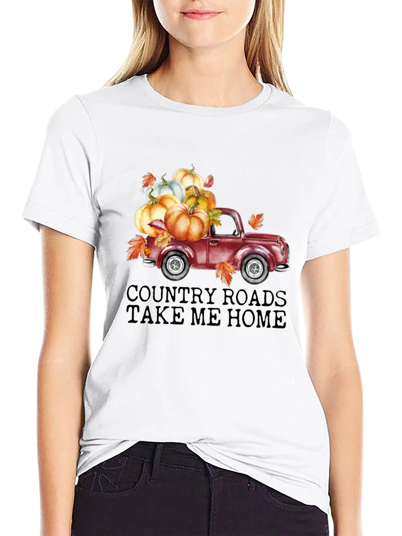 Country Roads Pumpkin Truck T-Shirt