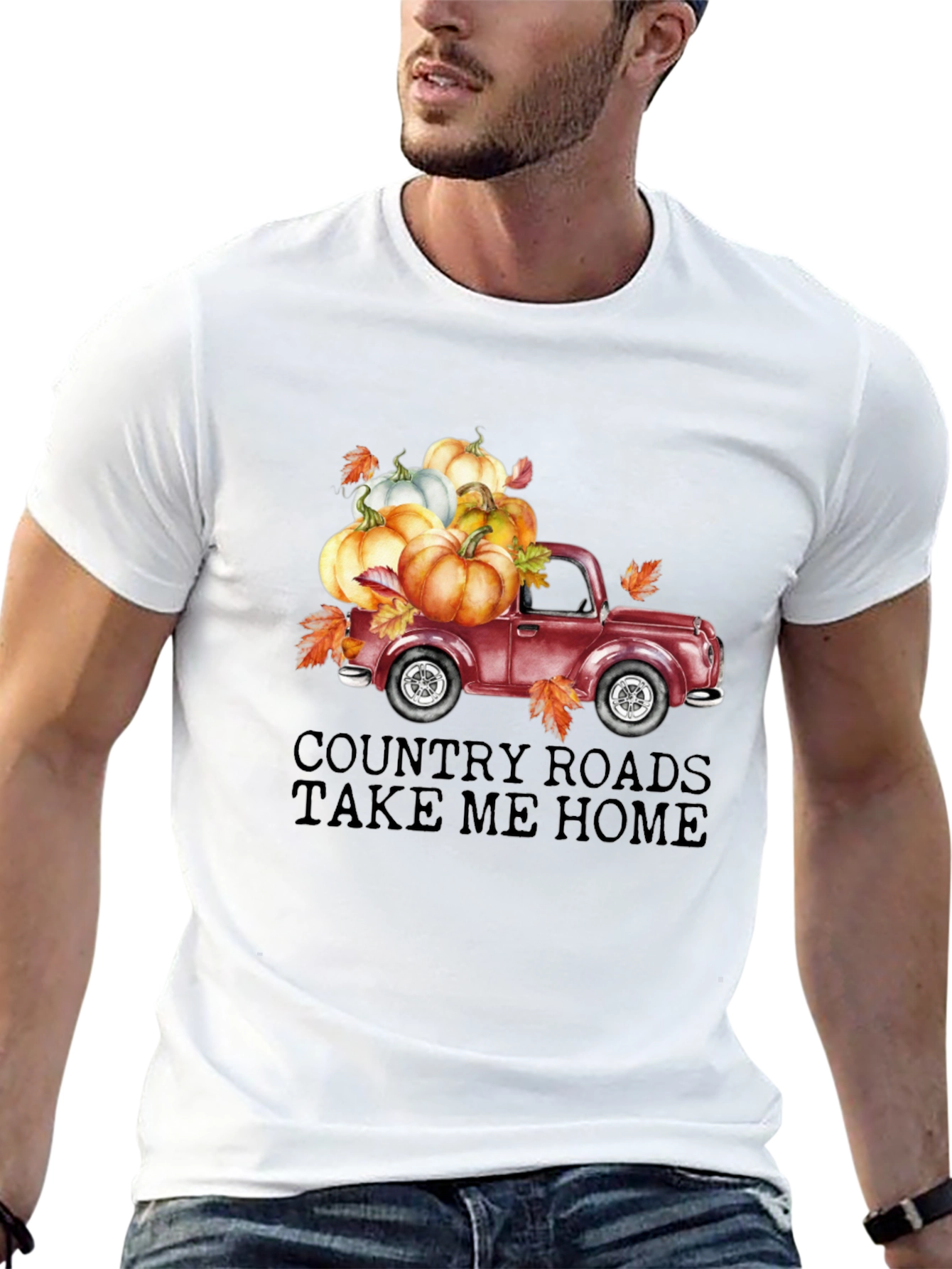 Country Roads Pumpkin Truck T-Shirt