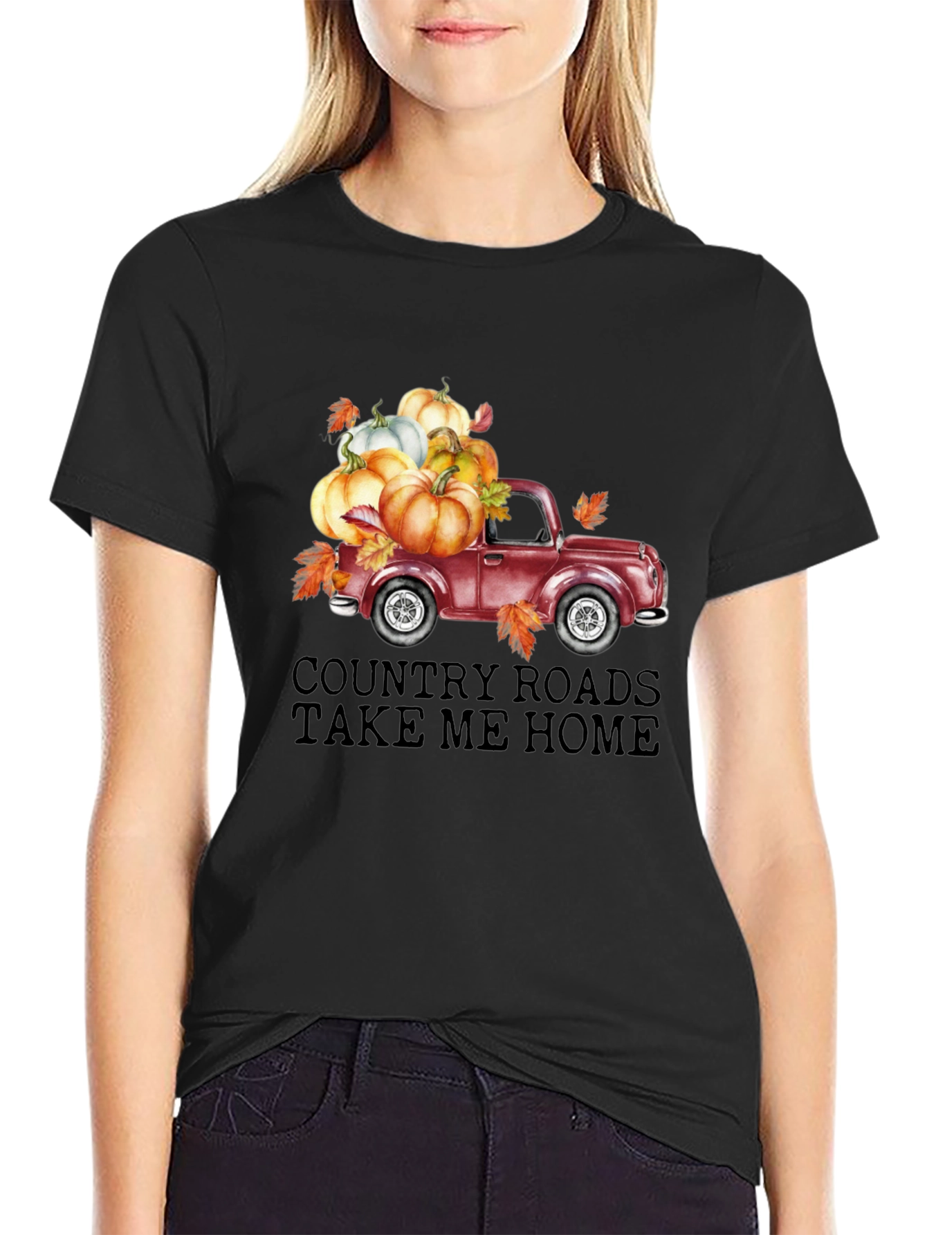 Country Roads Pumpkin Truck T-Shirt