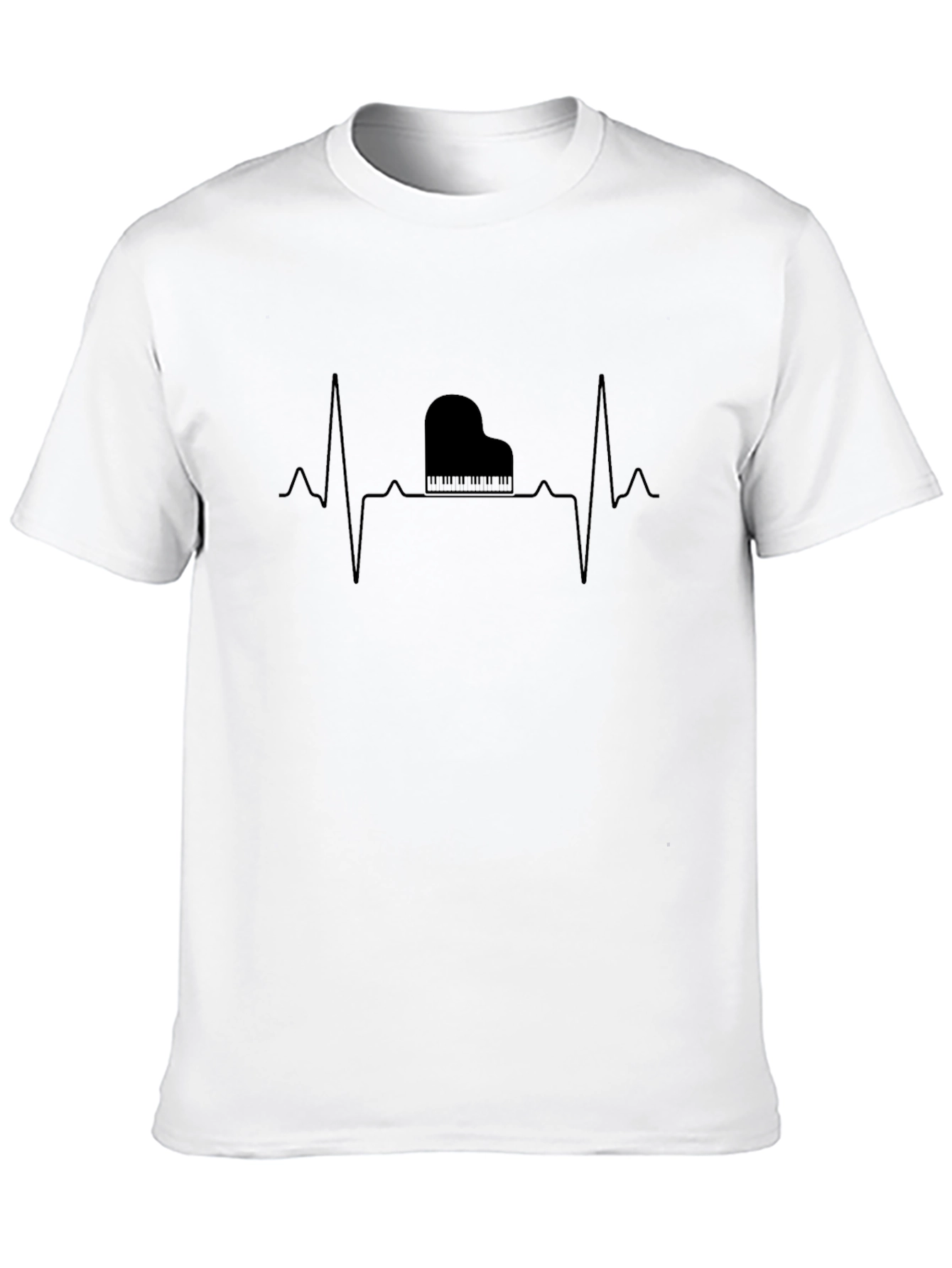 Piano Heartbeat T-Shirt - Music Lover Tee