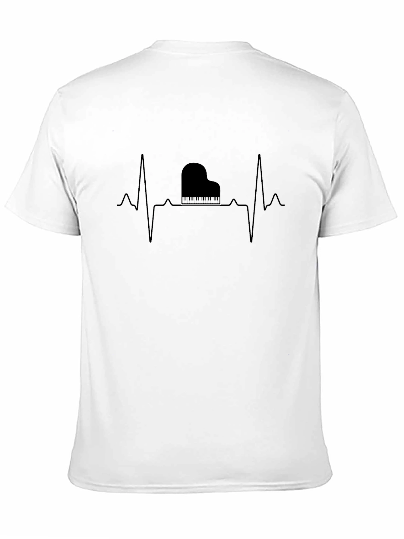 Piano Heartbeat T-Shirt - Music Lover Tee