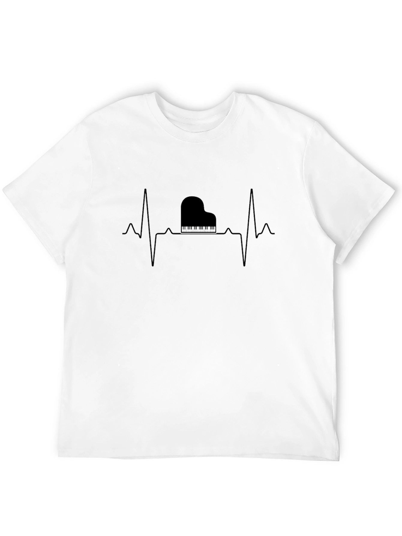 Piano Heartbeat T-Shirt - Music Lover Tee
