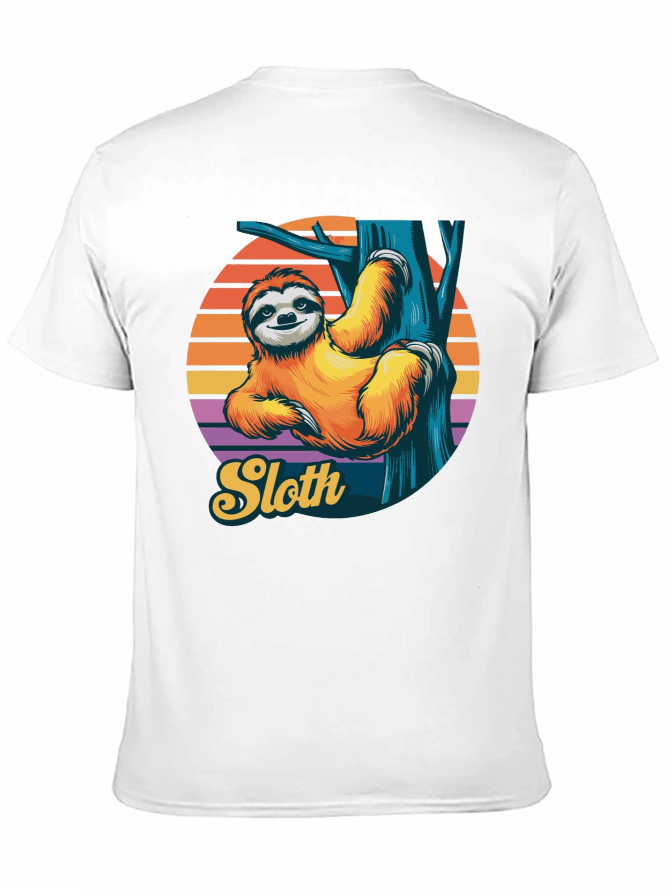 Sloth Graphic Tee - Relaxed Retro Style Shirt