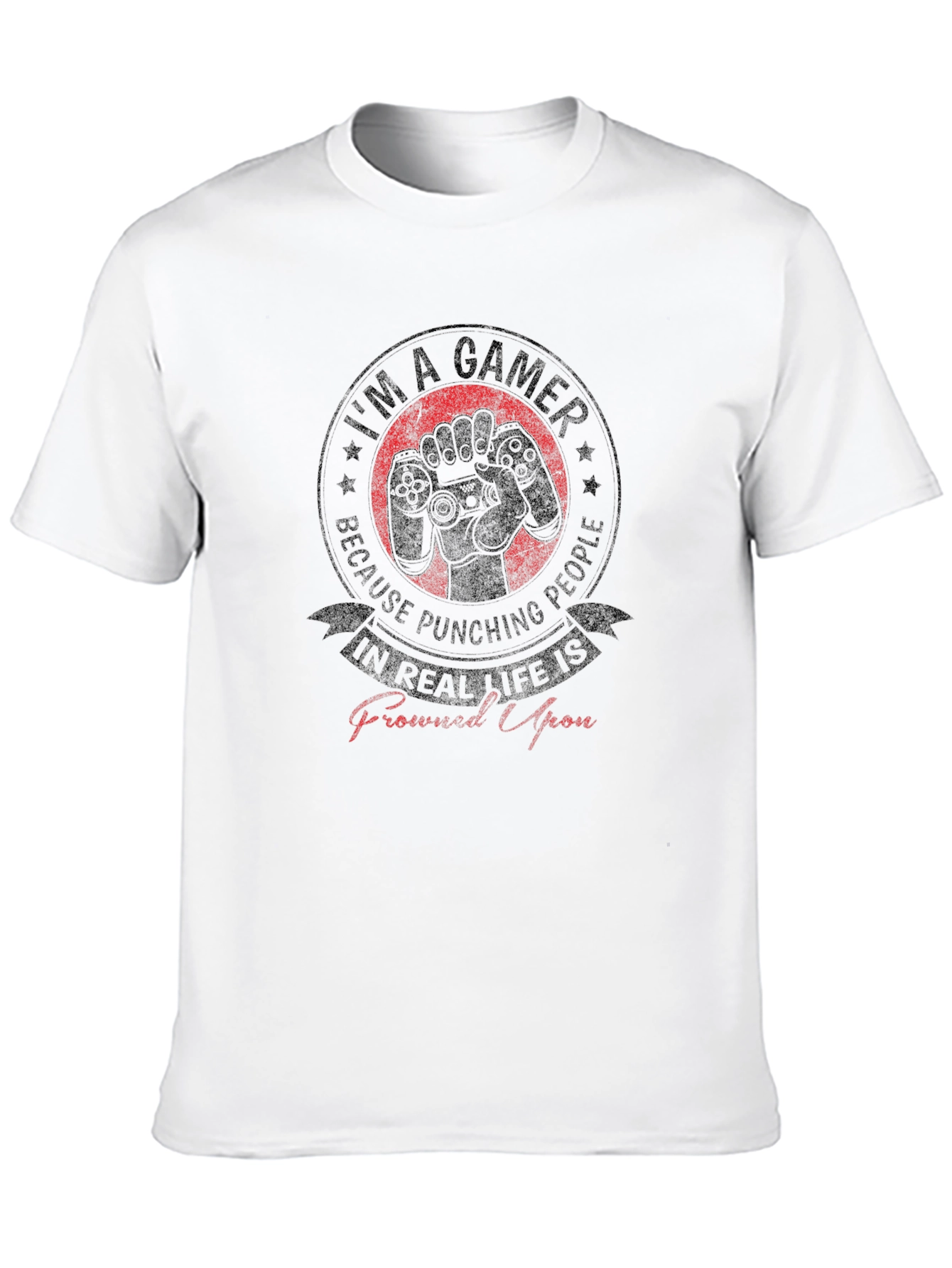 Gamer T-Shirt - Punching People Design